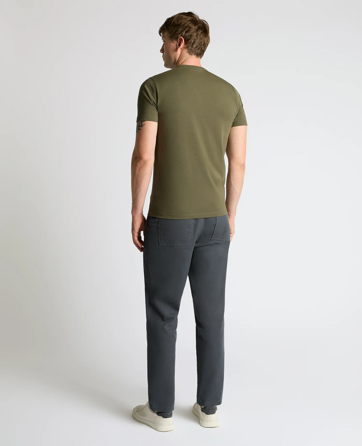 Cotton-Stretch Crew Neck T-Shirt - Image 3