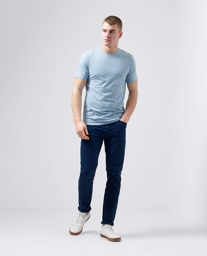 Tapered Fit Cotton-Stretch T-Shirt - Image 2
