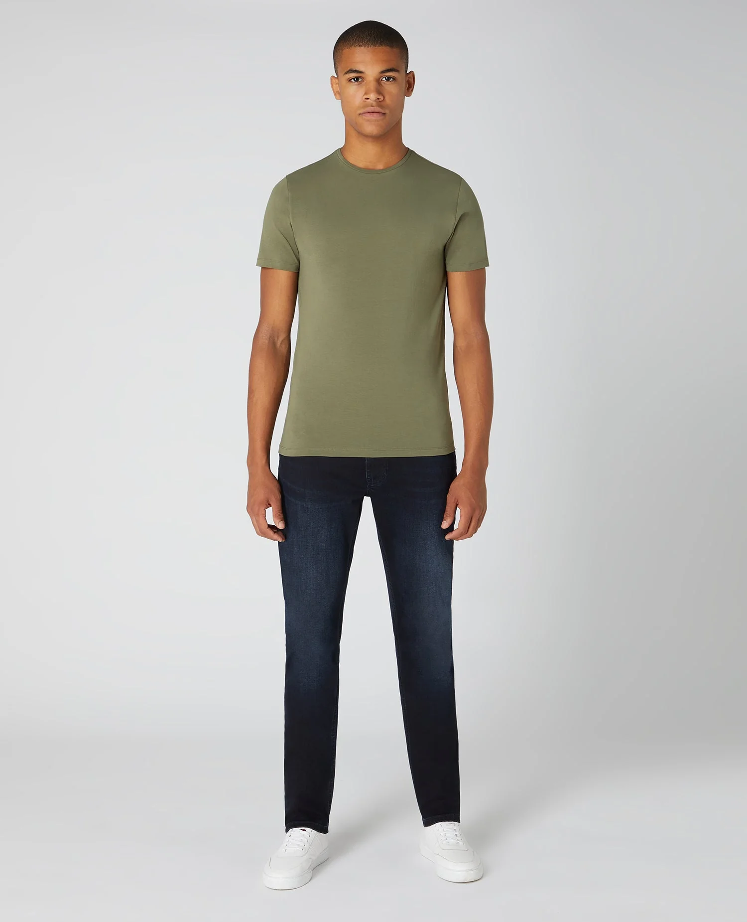 Tapered Fit Cotton-Stretch T-Shirt - Image 2