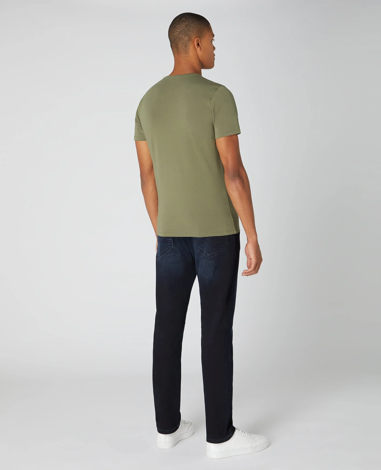 Tapered Fit Cotton-Stretch T-Shirt - Image 3
