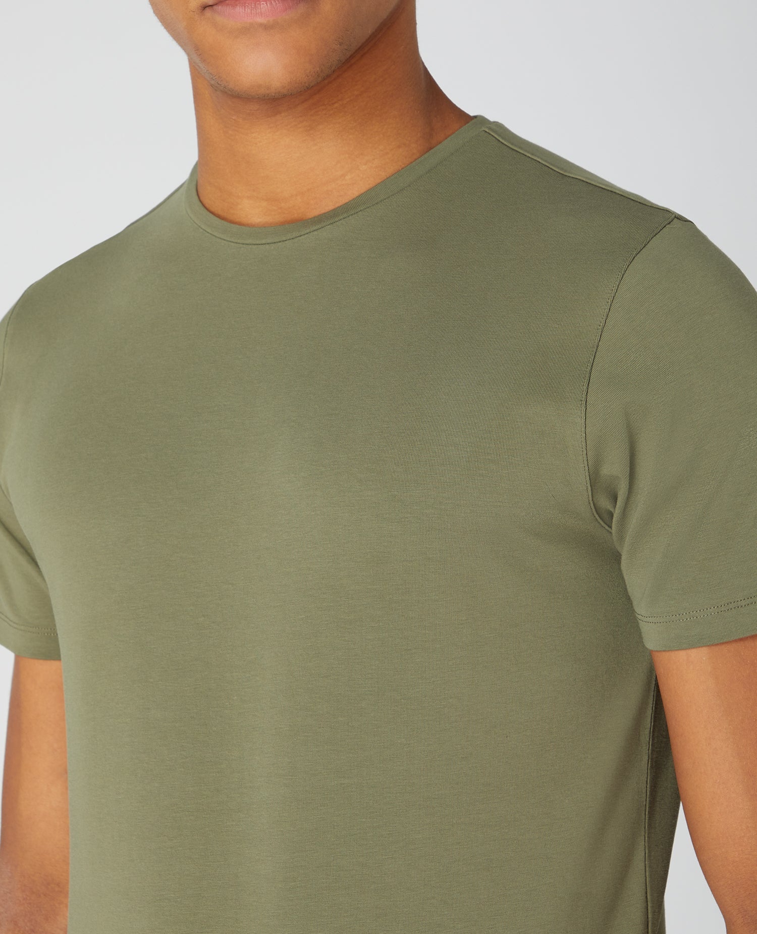 Tapered Fit Cotton-Stretch T-Shirt - Image 4