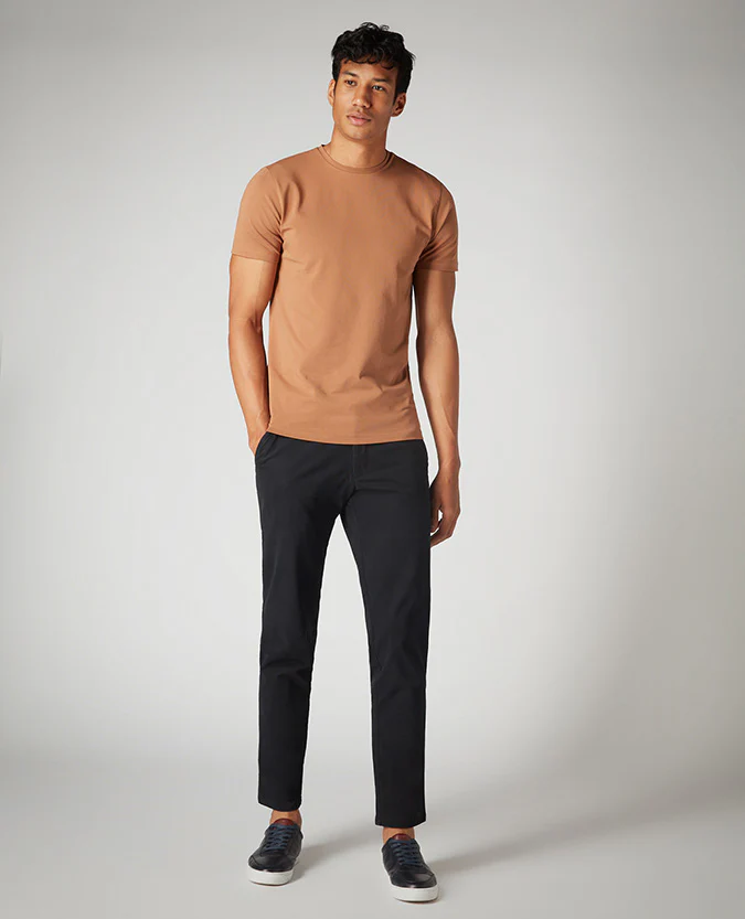 Tapered Fit Cotton-Stretch T-Shirt - Image 3