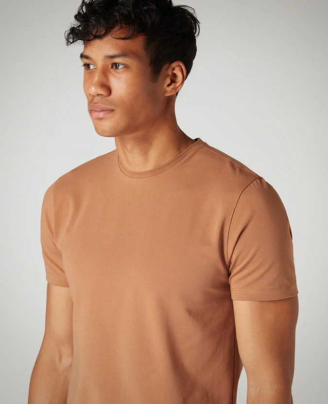 Tapered Fit Cotton-Stretch T-Shirt - Image 4