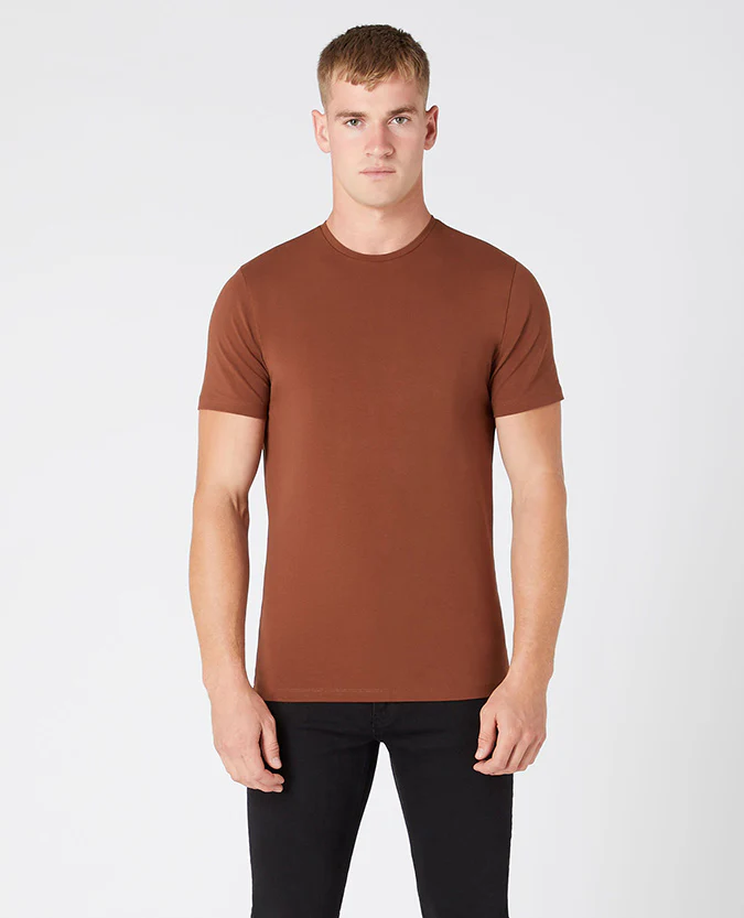 Tapered Fit Cotton-Stretch T-Shirt