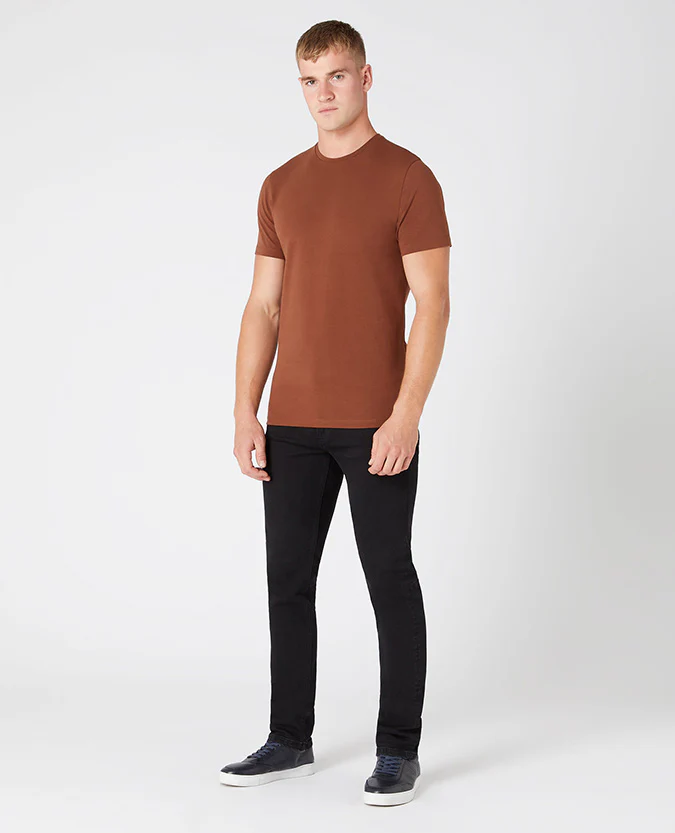 Tapered Fit Cotton-Stretch T-Shirt - Image 2