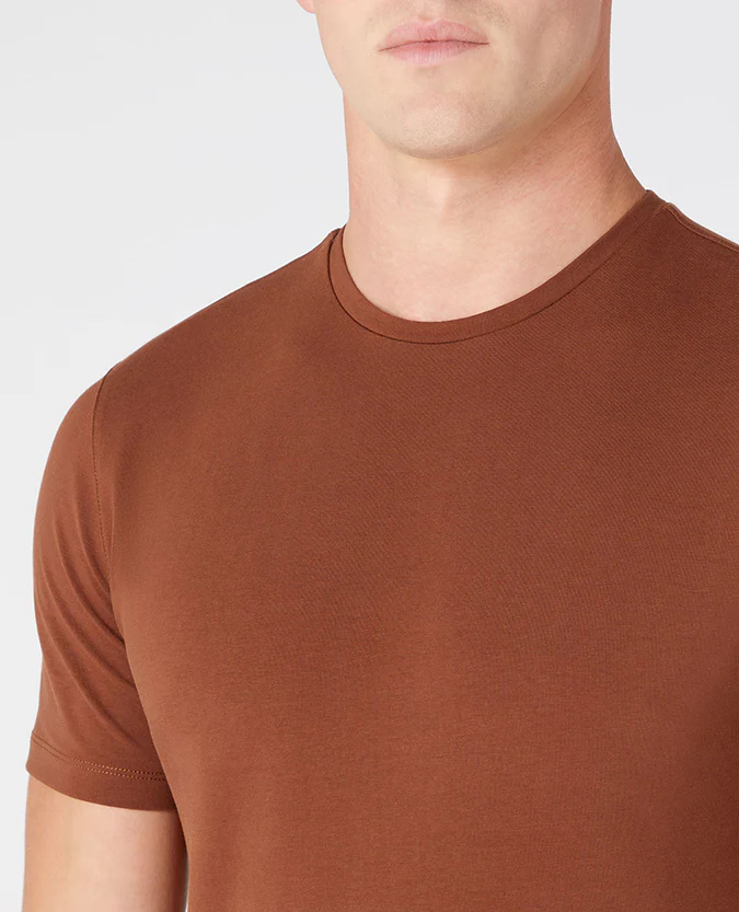 Tapered Fit Cotton-Stretch T-Shirt - Image 4