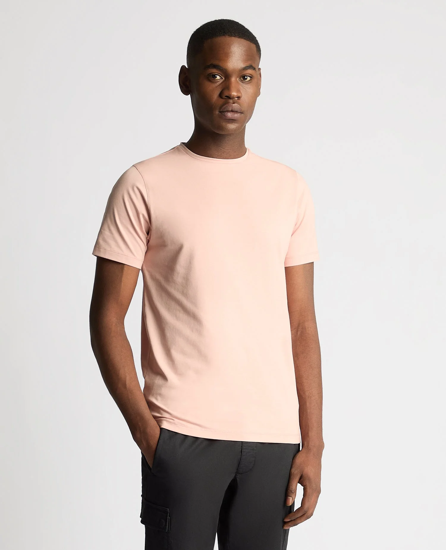 Tapered Fit Cotton-Stretch T-Shirt