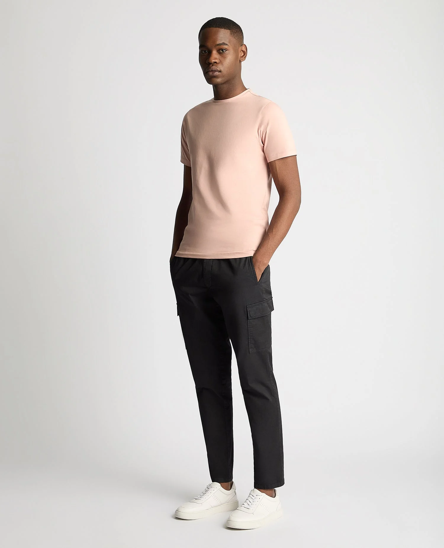 Tapered Fit Cotton-Stretch T-Shirt - Image 2
