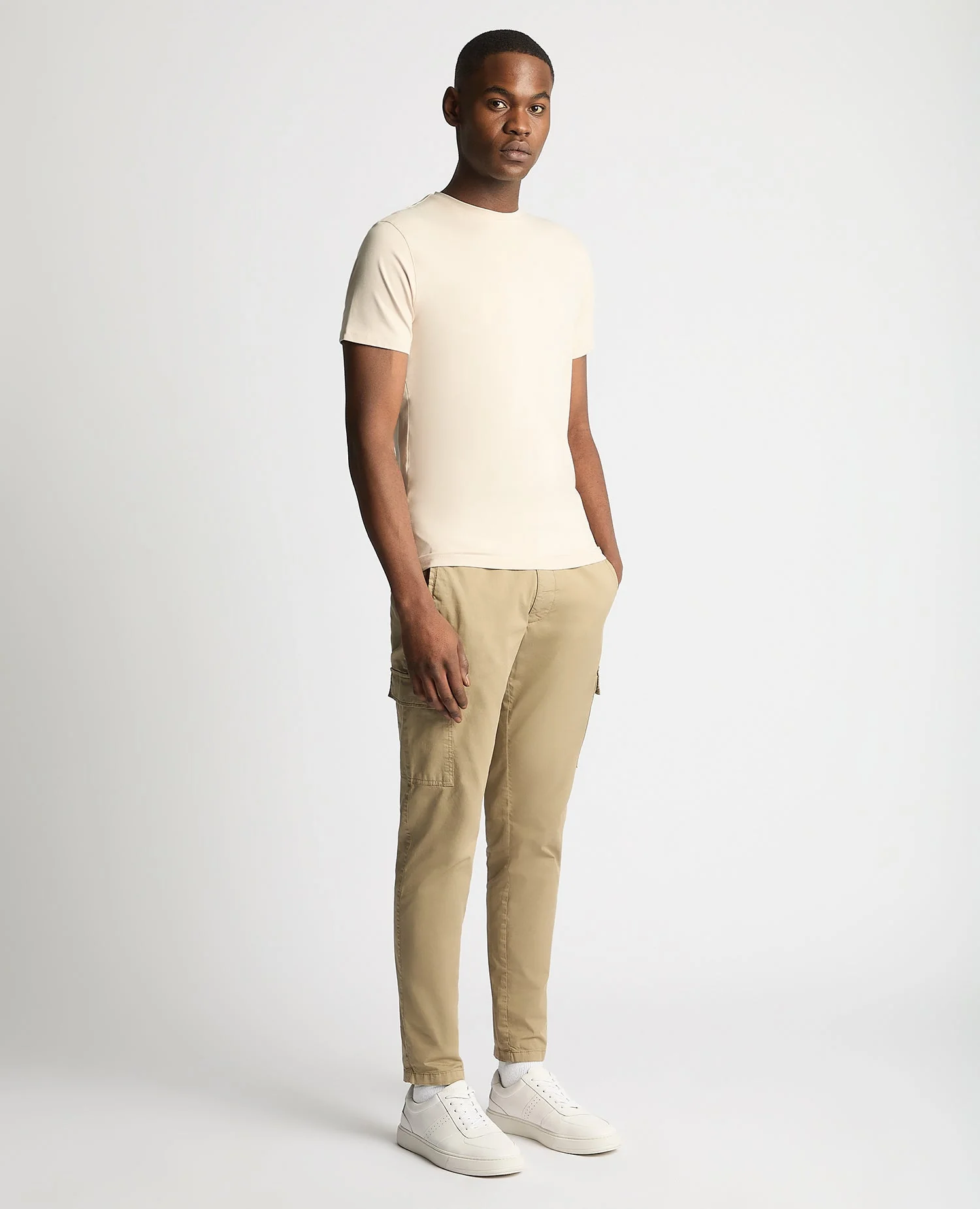 Tapered Fit Cotton-Stretch T-Shirt - Image 2