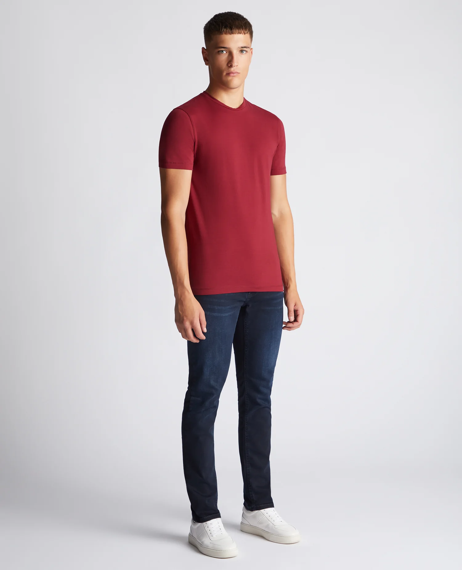Tapered Fit Cotton-Stretch T-Shirt - Image 2