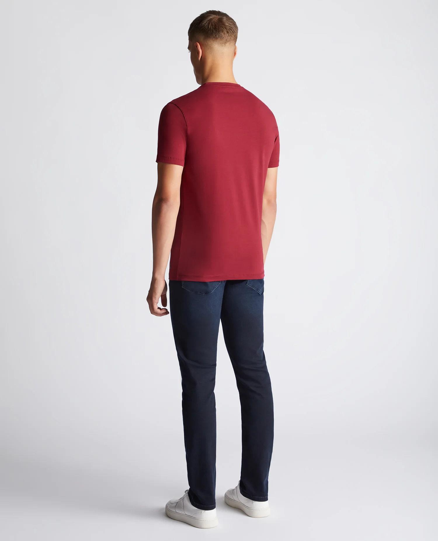 Tapered Fit Cotton-Stretch T-Shirt - Image 3
