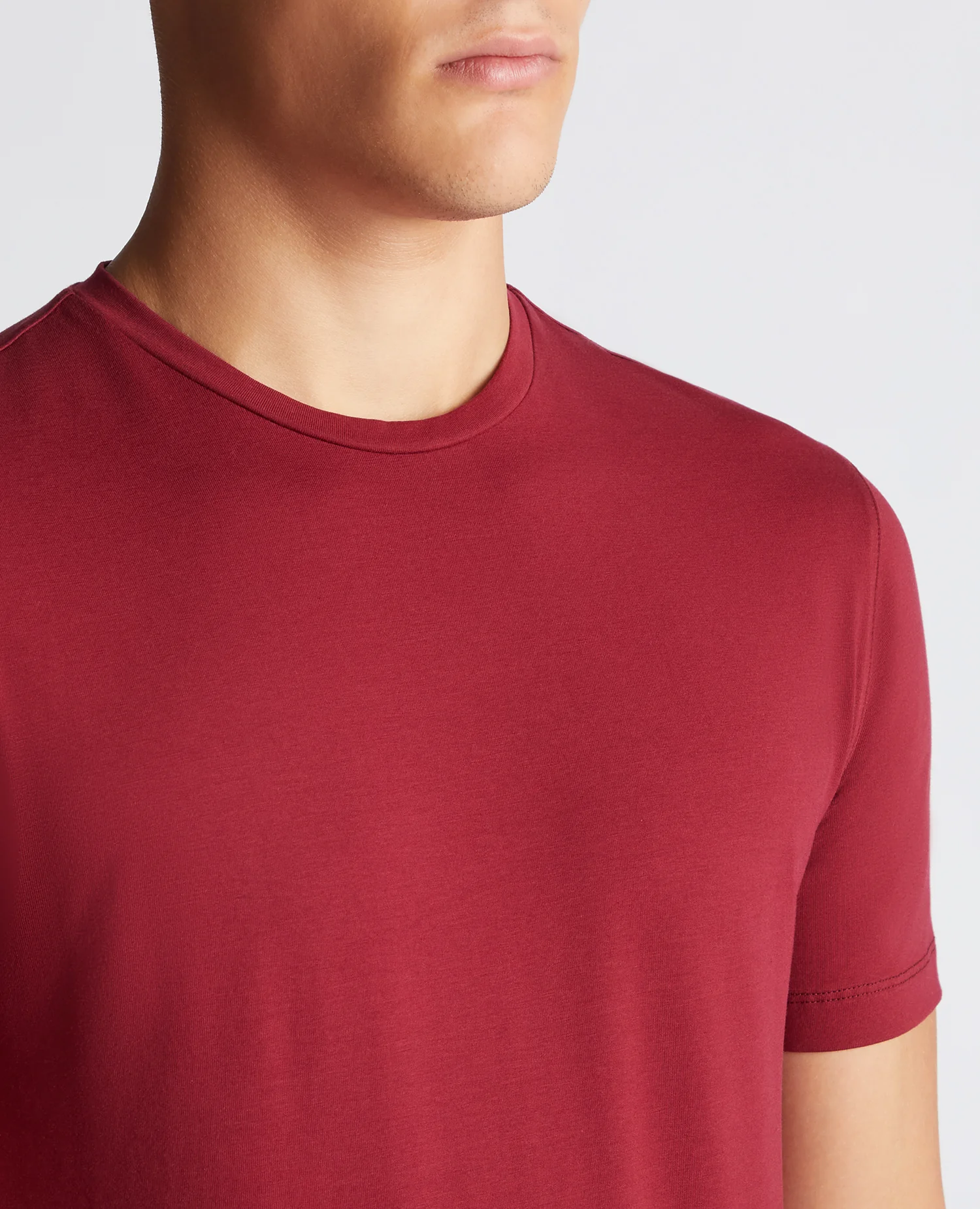 Tapered Fit Cotton-Stretch T-Shirt - Image 4