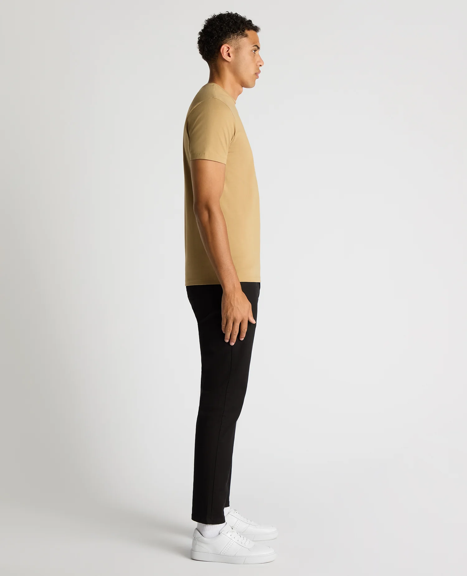 Tapered Fit Cotton-Stretch T-Shirt - Image 4