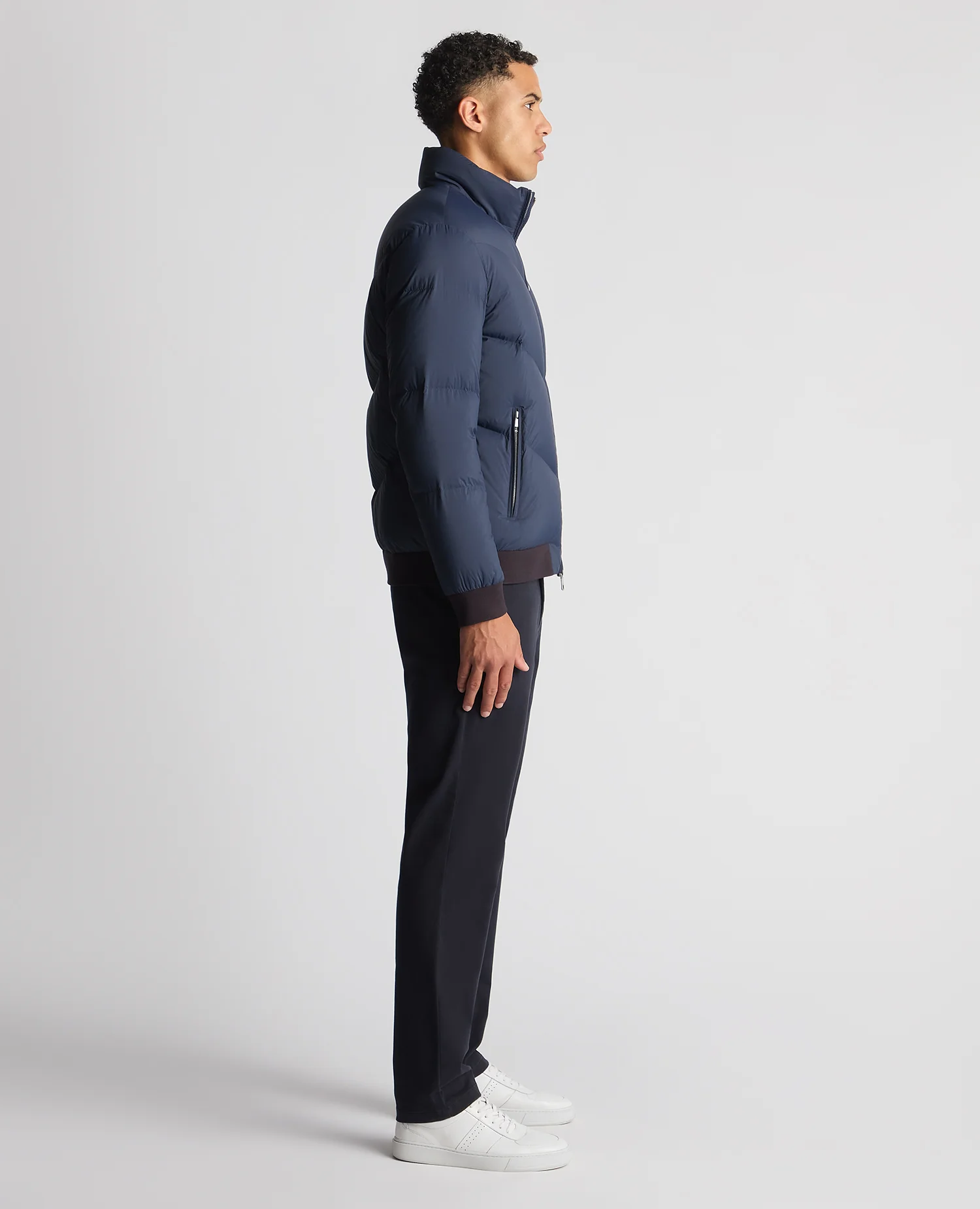 Regular Fit Down-Filled Quilted Jacket - Image 4