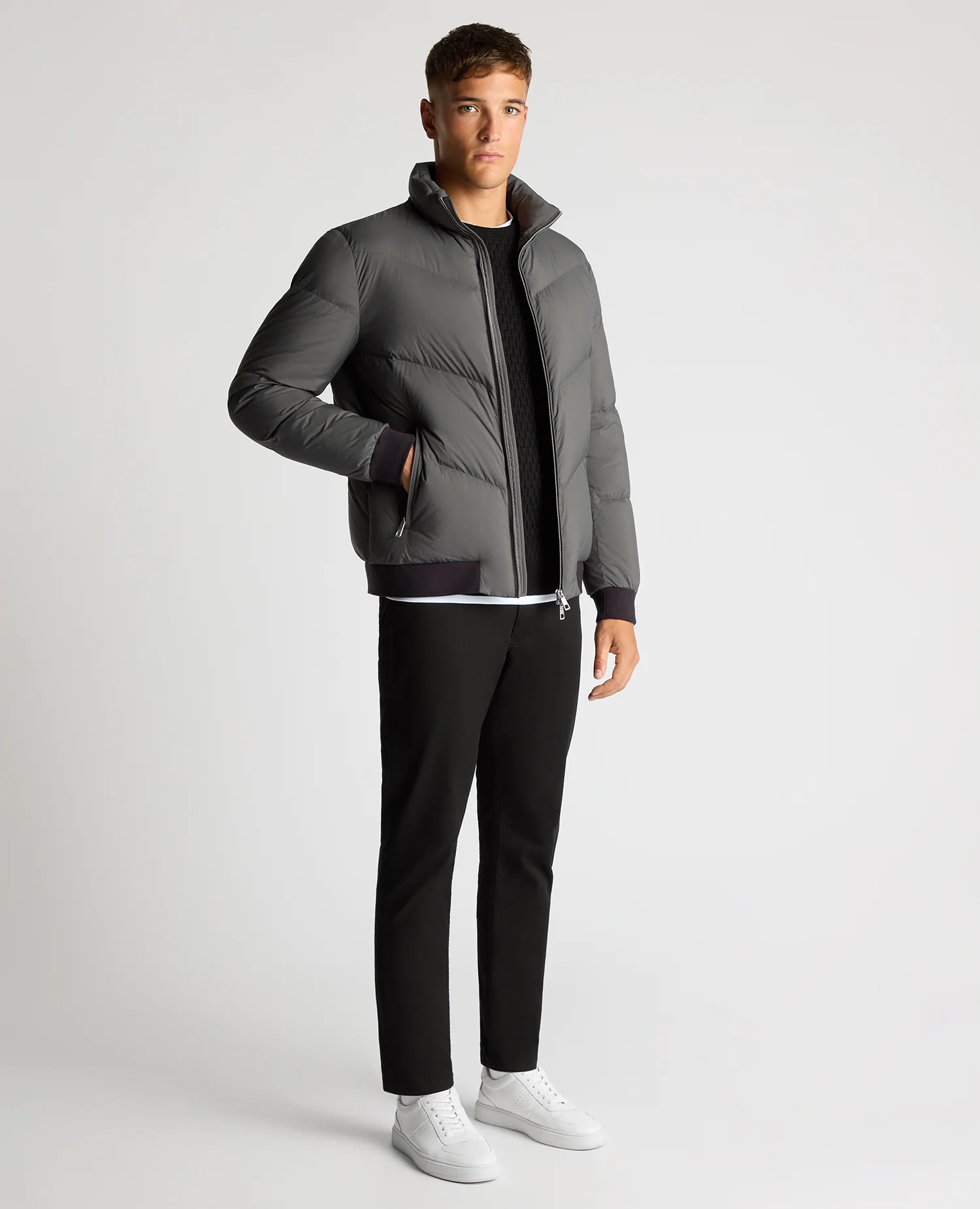 Regular Fit Down-Filled Quilted Jacket - Image 2