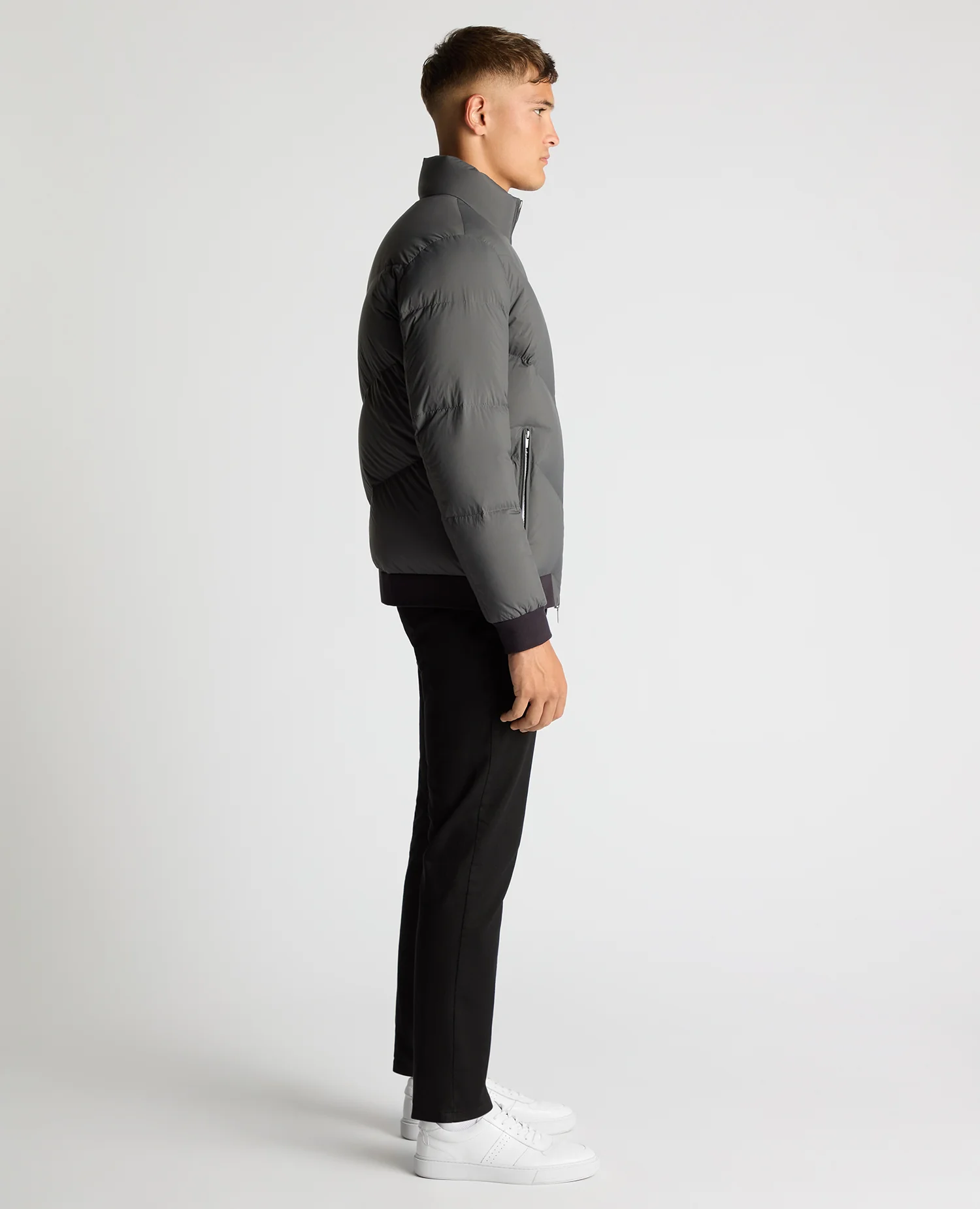 Regular Fit Down-Filled Quilted Jacket - Image 4