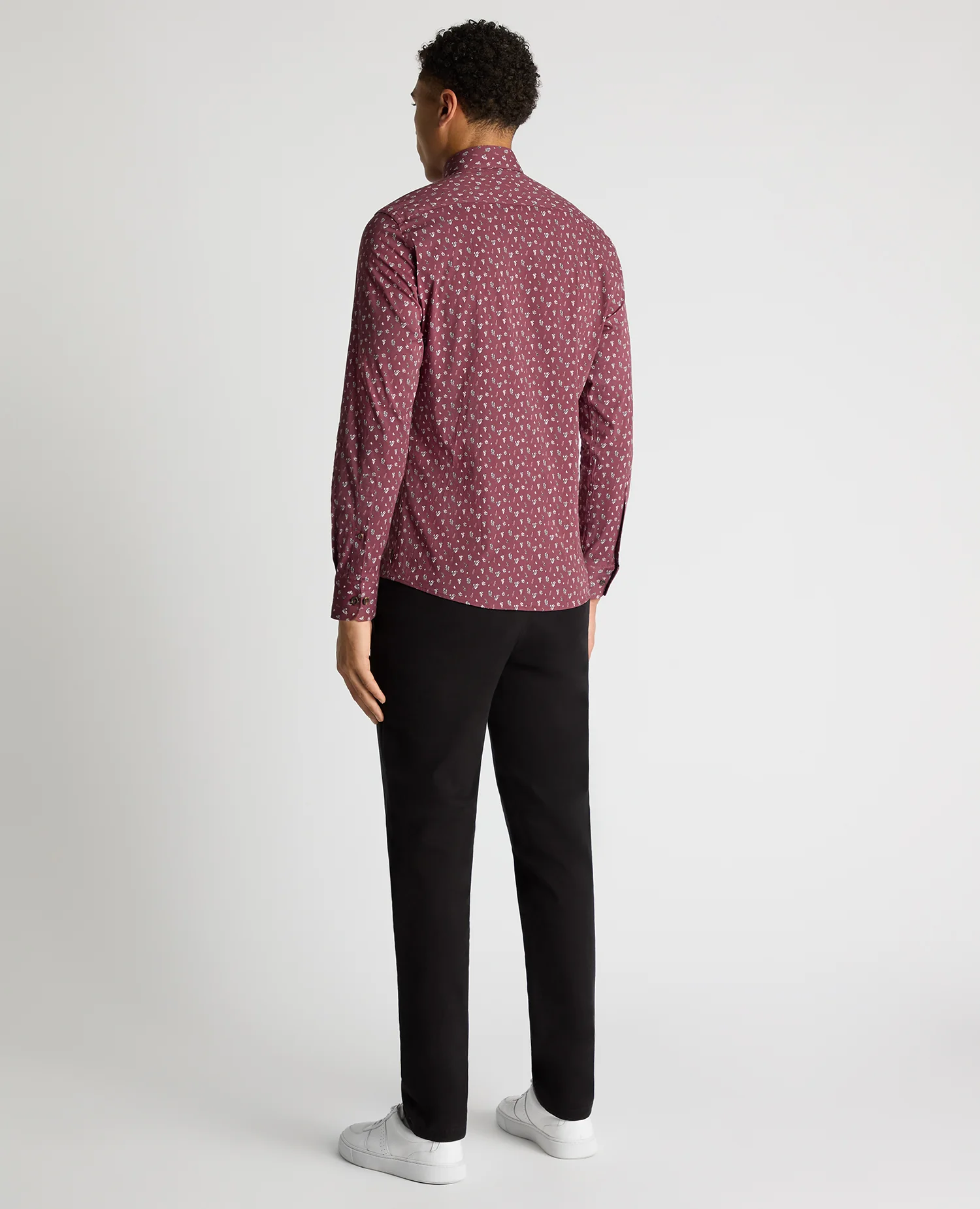 Tapered Fit Floral Cotton-Stretch Shirt - Image 3