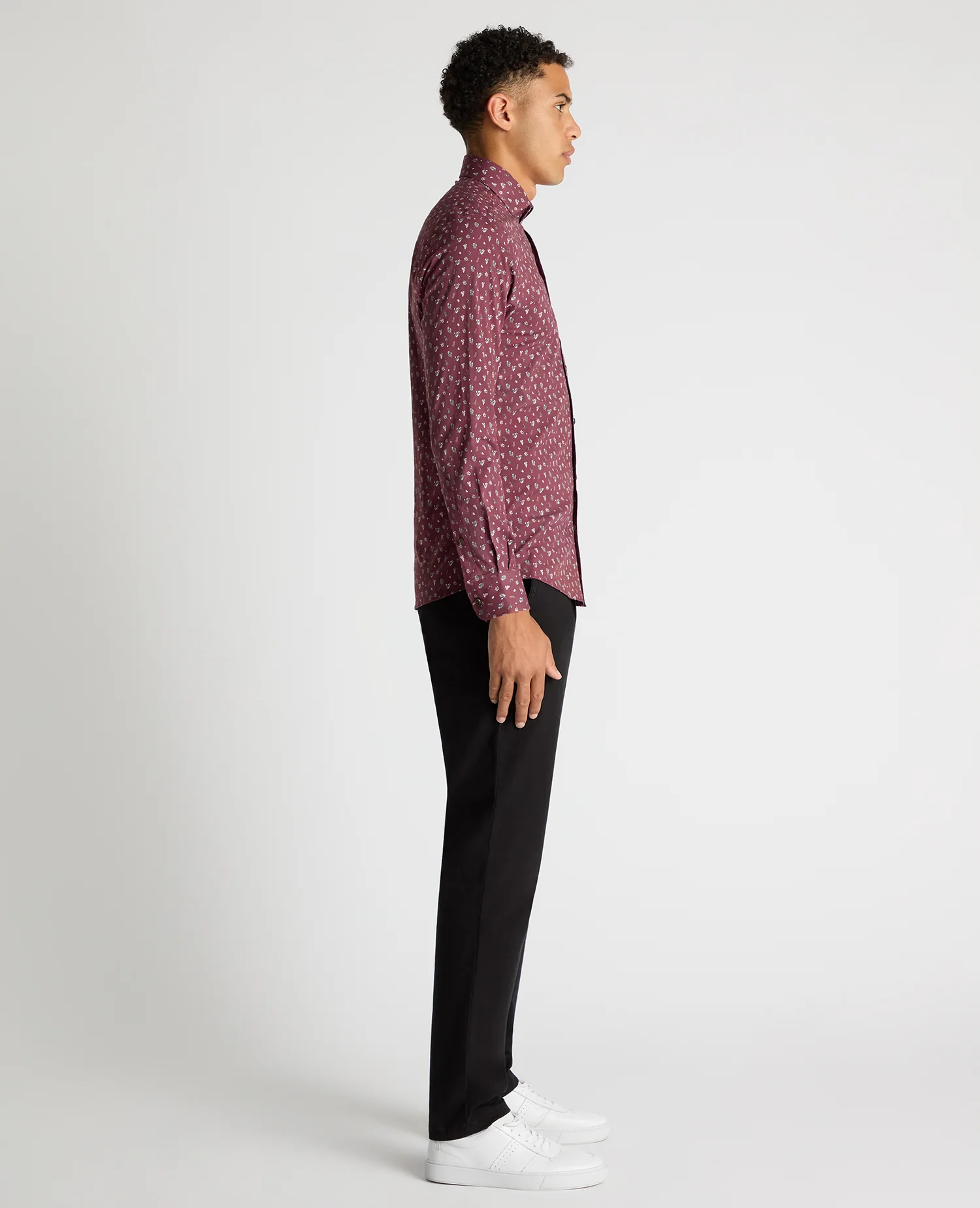 Tapered Fit Floral Cotton-Stretch Shirt - Image 4