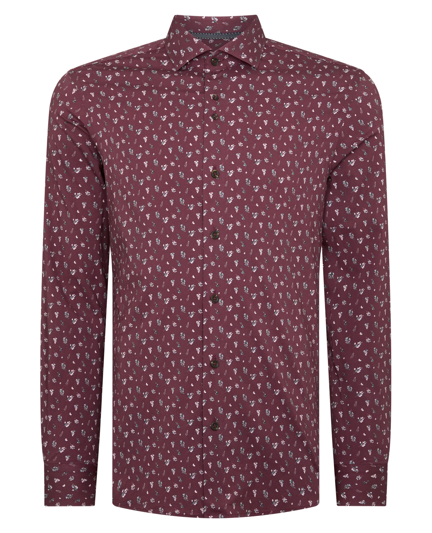 Tapered Fit Floral Cotton-Stretch Shirt - Image 6