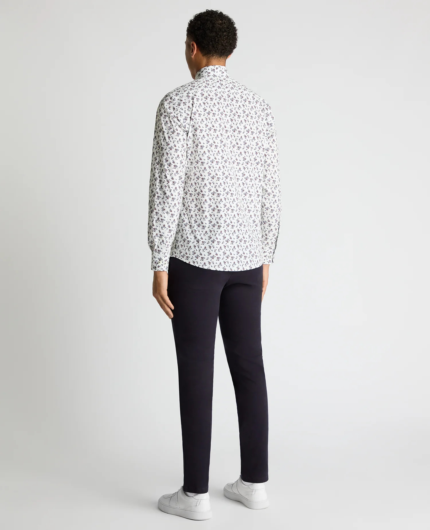 Tapered Fit Floral Cotton-Stretch Shirt - Image 3