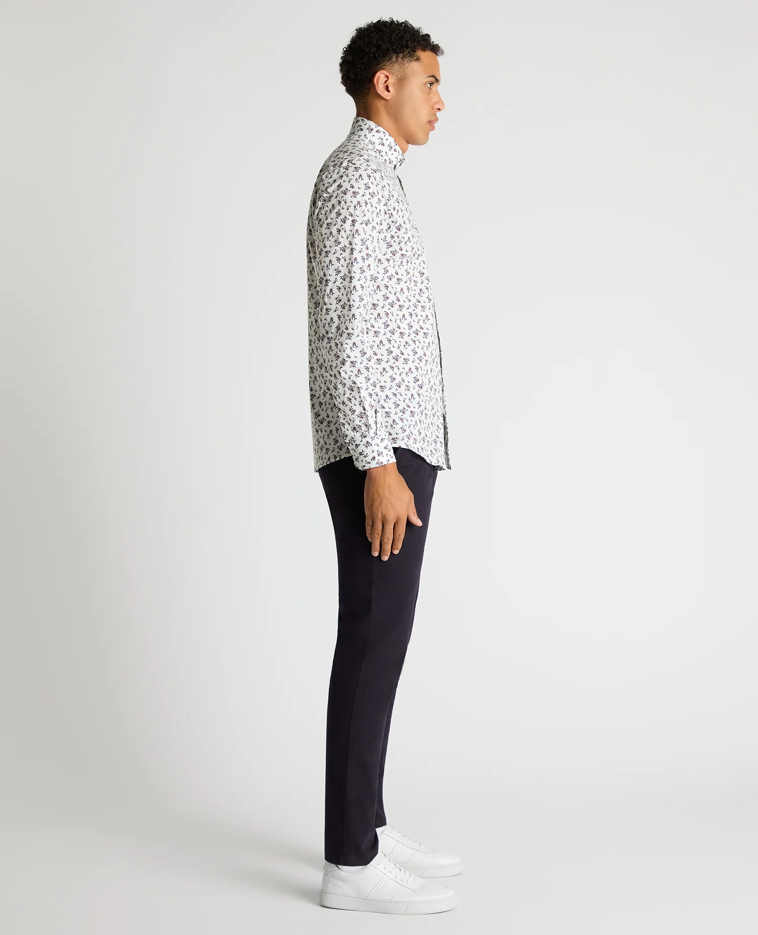 Tapered Fit Floral Cotton-Stretch Shirt - Image 4