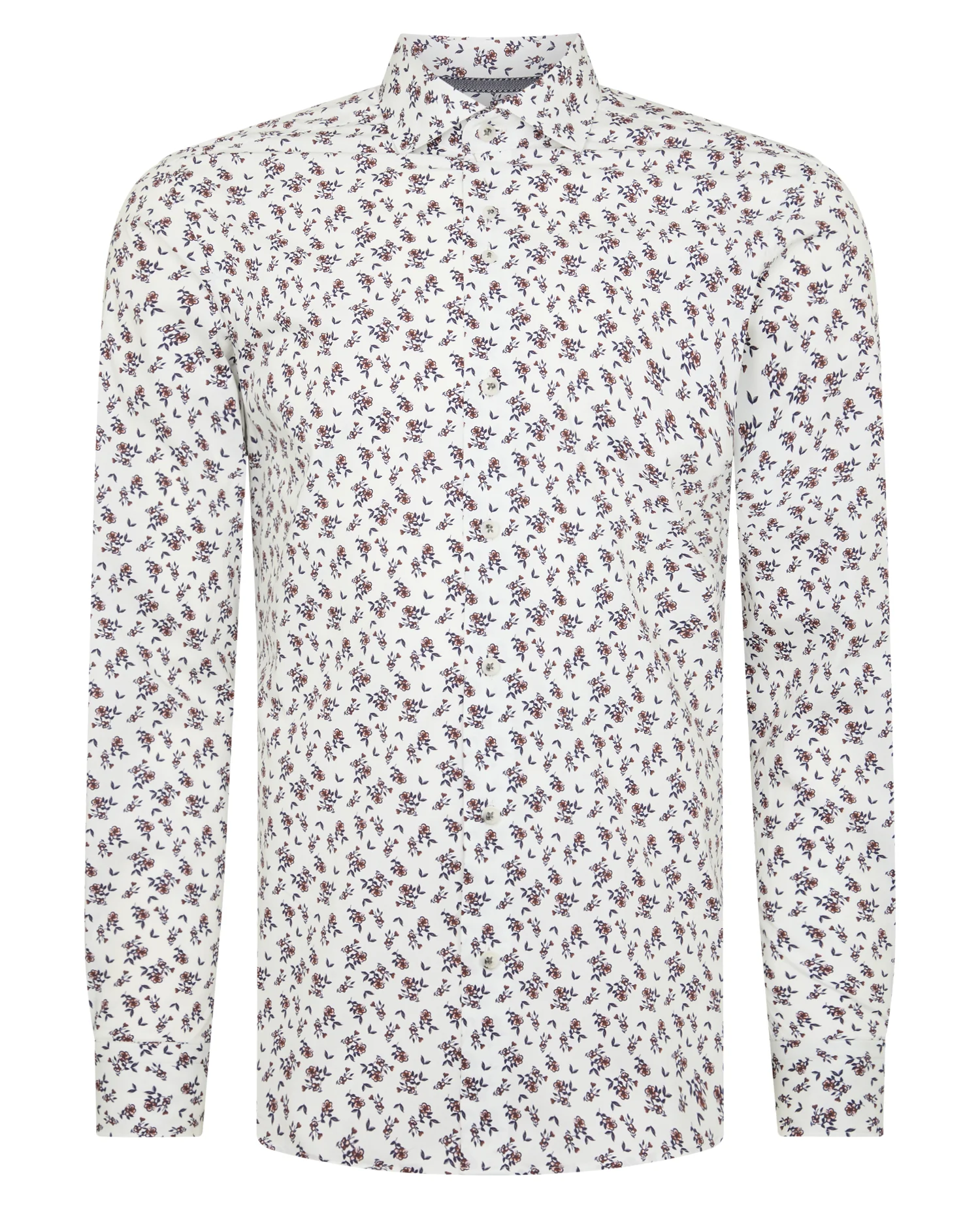 Tapered Fit Floral Cotton-Stretch Shirt - Image 6