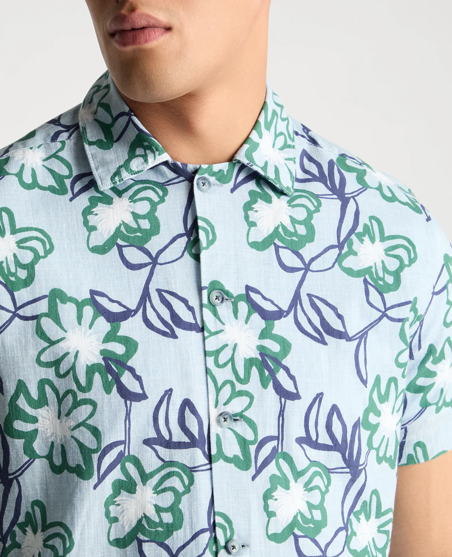 Tapered Fit Floral Patterned Shirt - Image 5