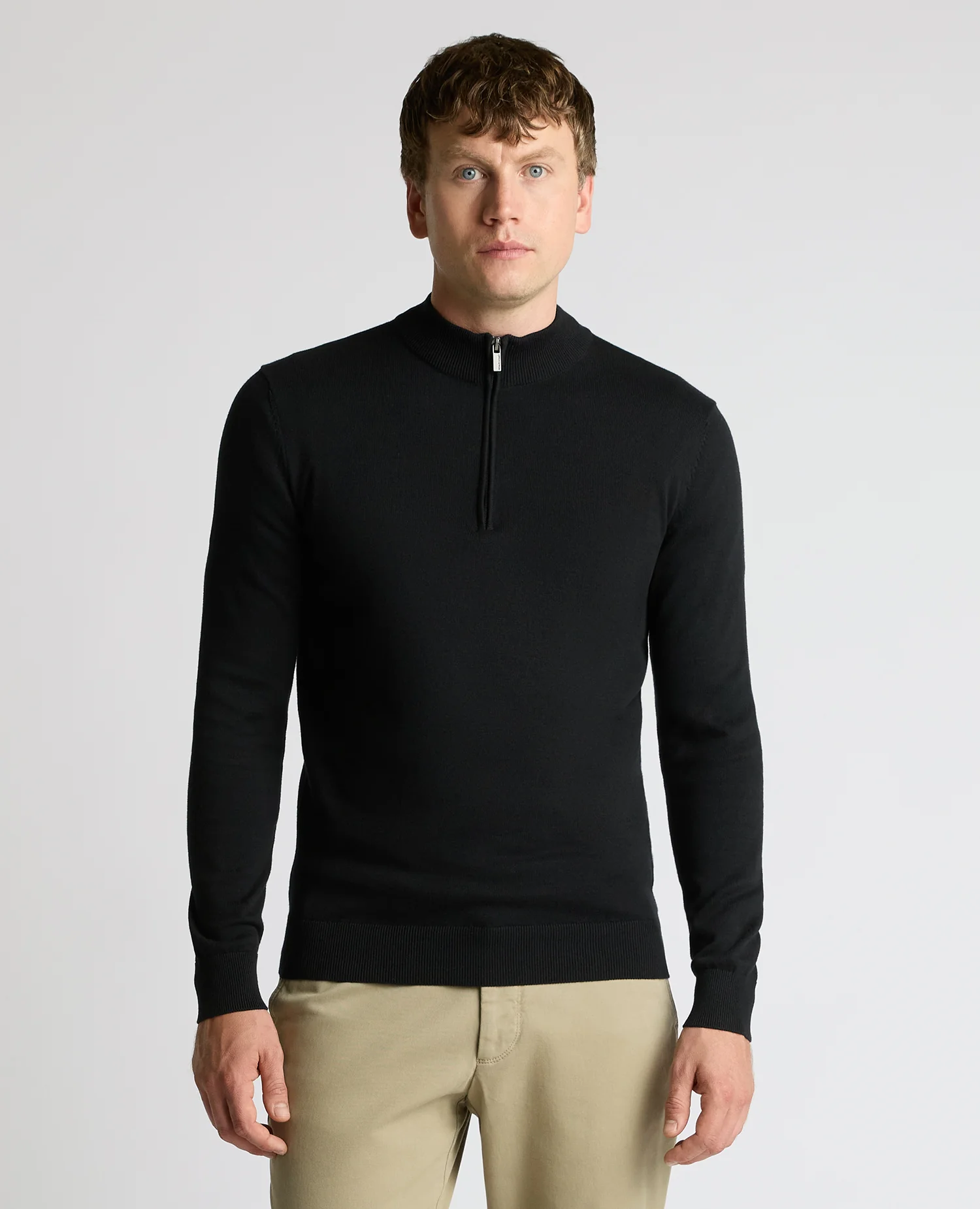 Half Zip Cotton Sweater