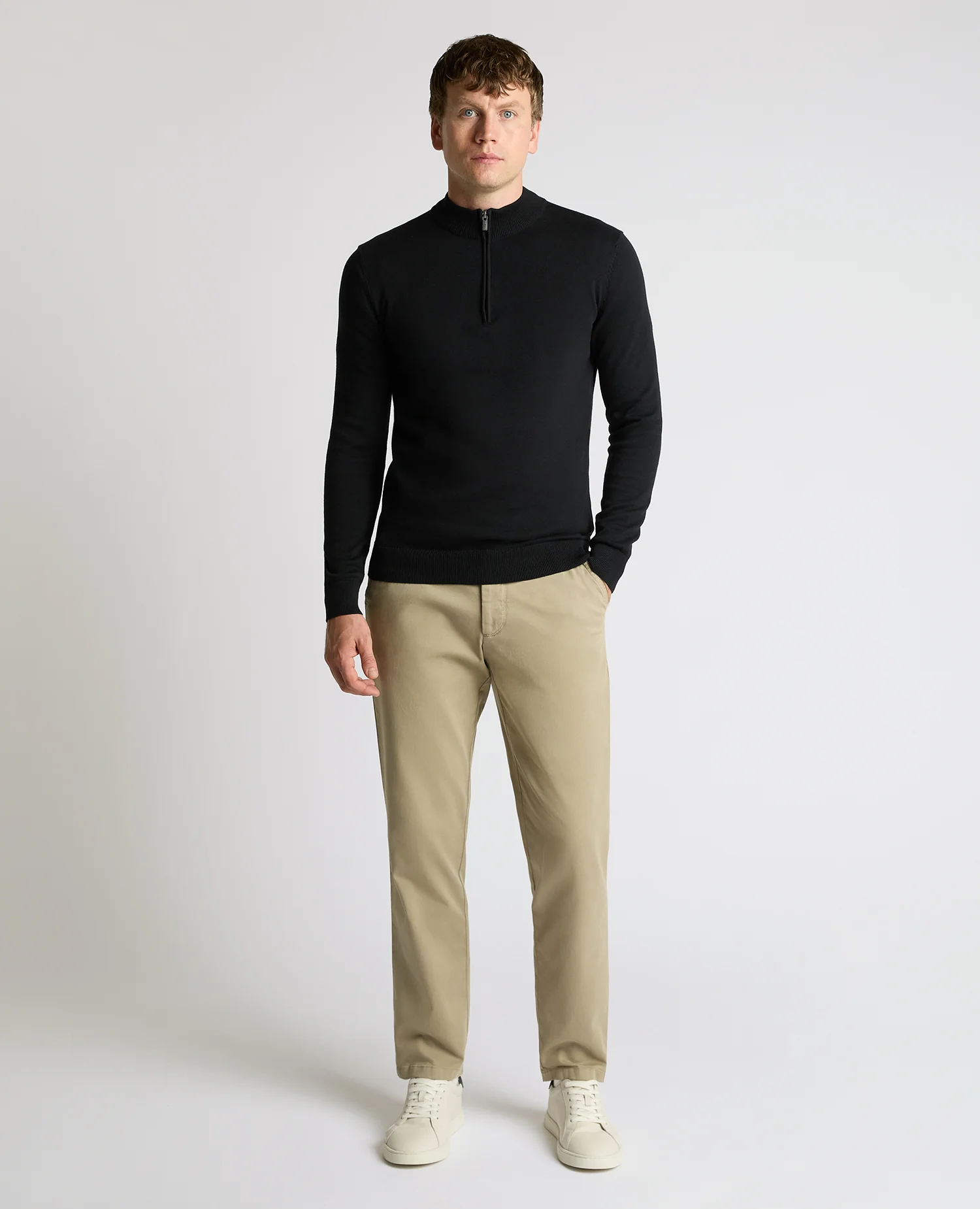 Half Zip Cotton Sweater - Image 2