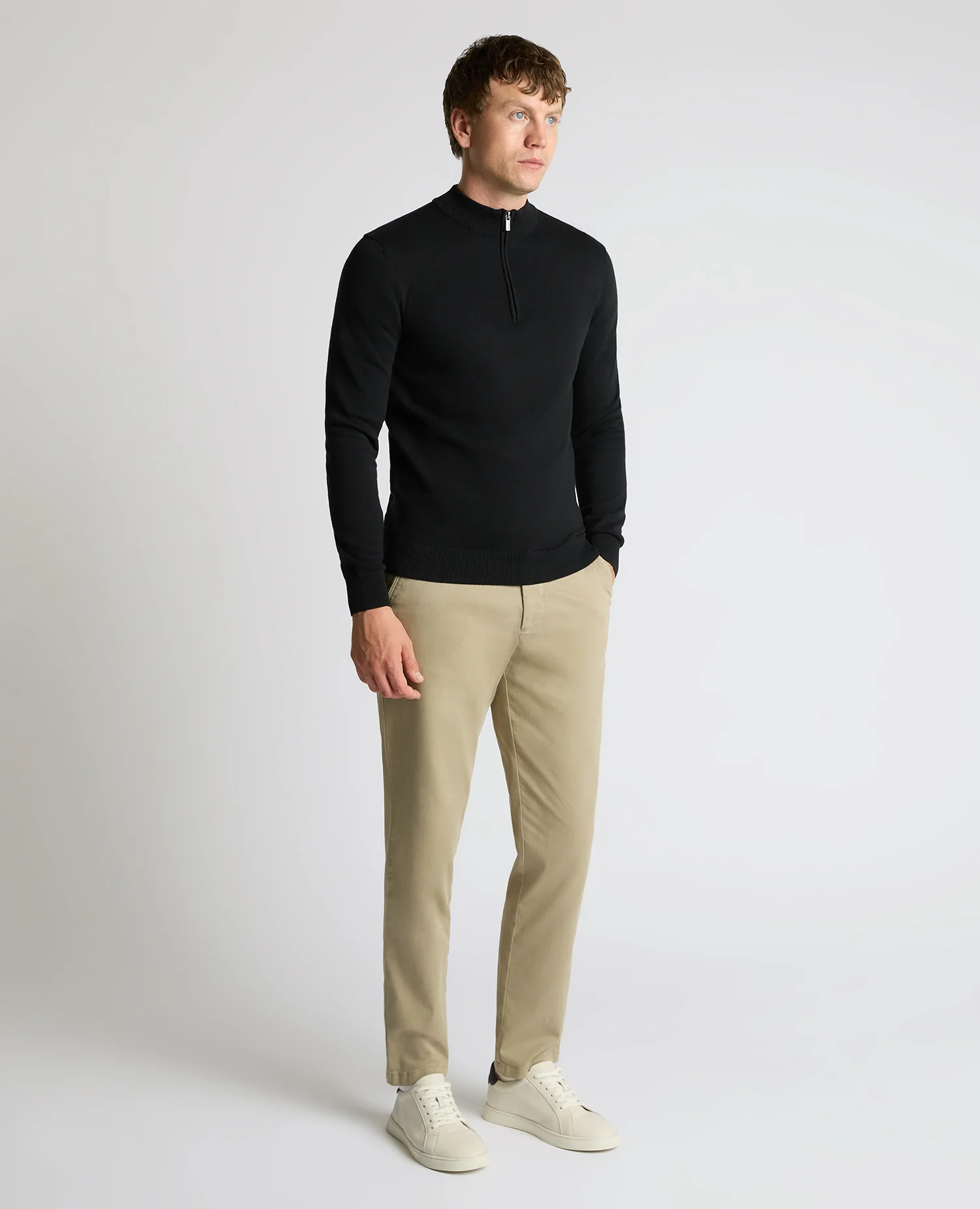 Half Zip Cotton Sweater - Image 4