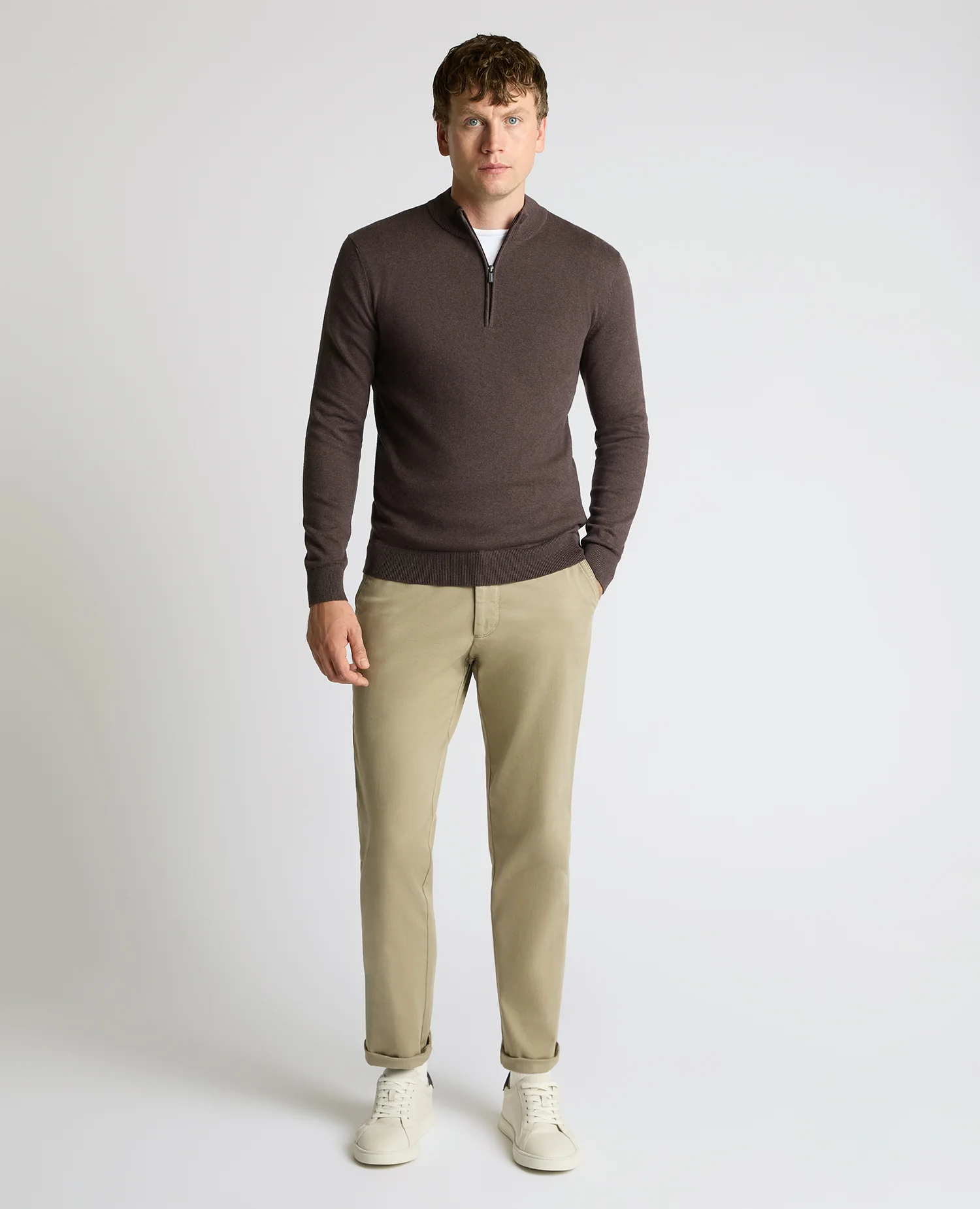 Half Zip Cotton Sweater - Image 2