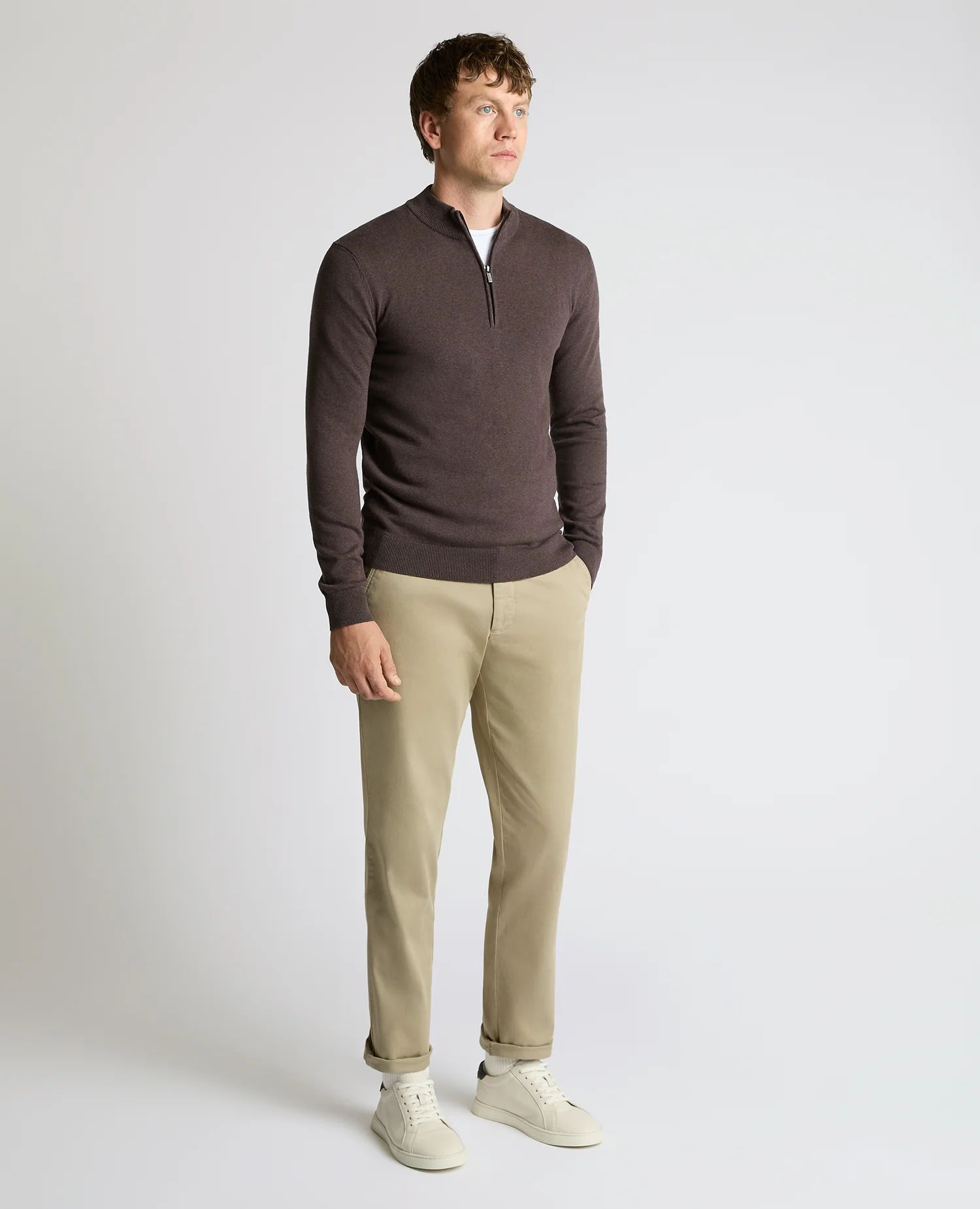 Half Zip Cotton Sweater - Image 4