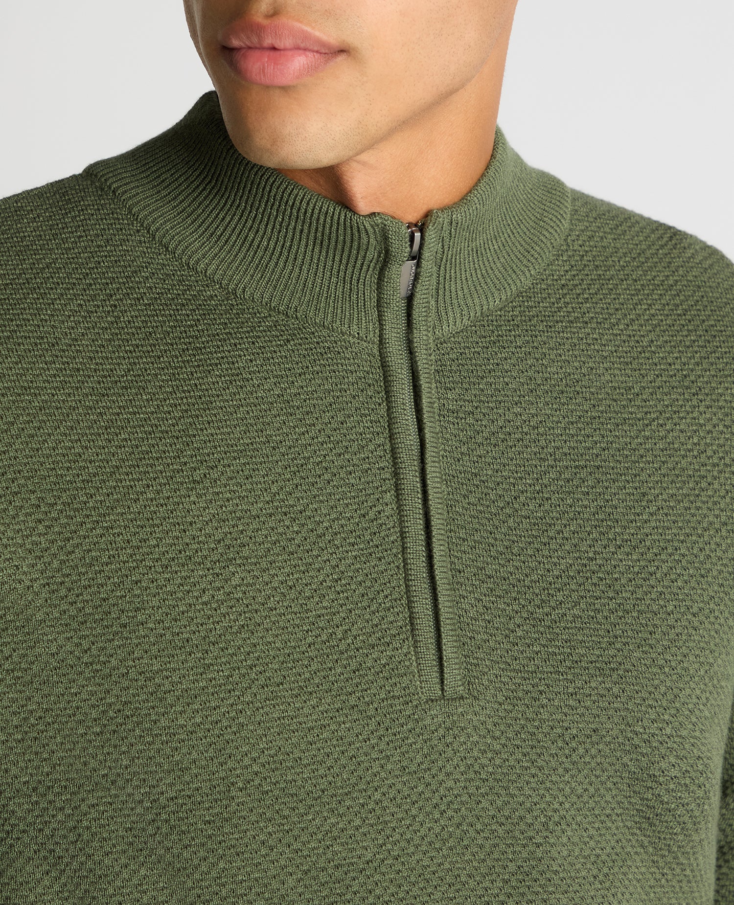 Tapered Fit Merino Half Zip Sweater - Image 5