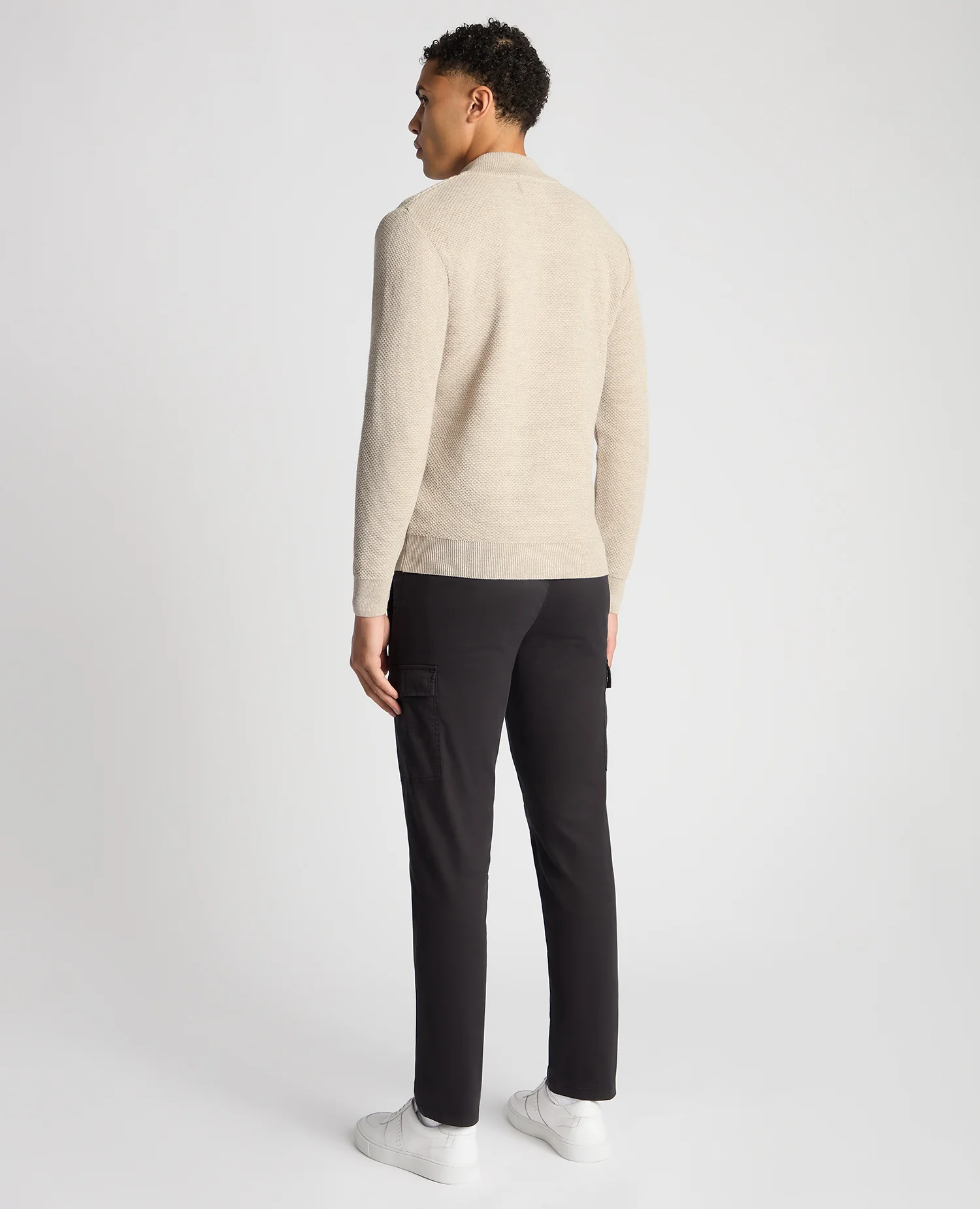 Tapered Fit Merino Half Zip Sweater - Image 3