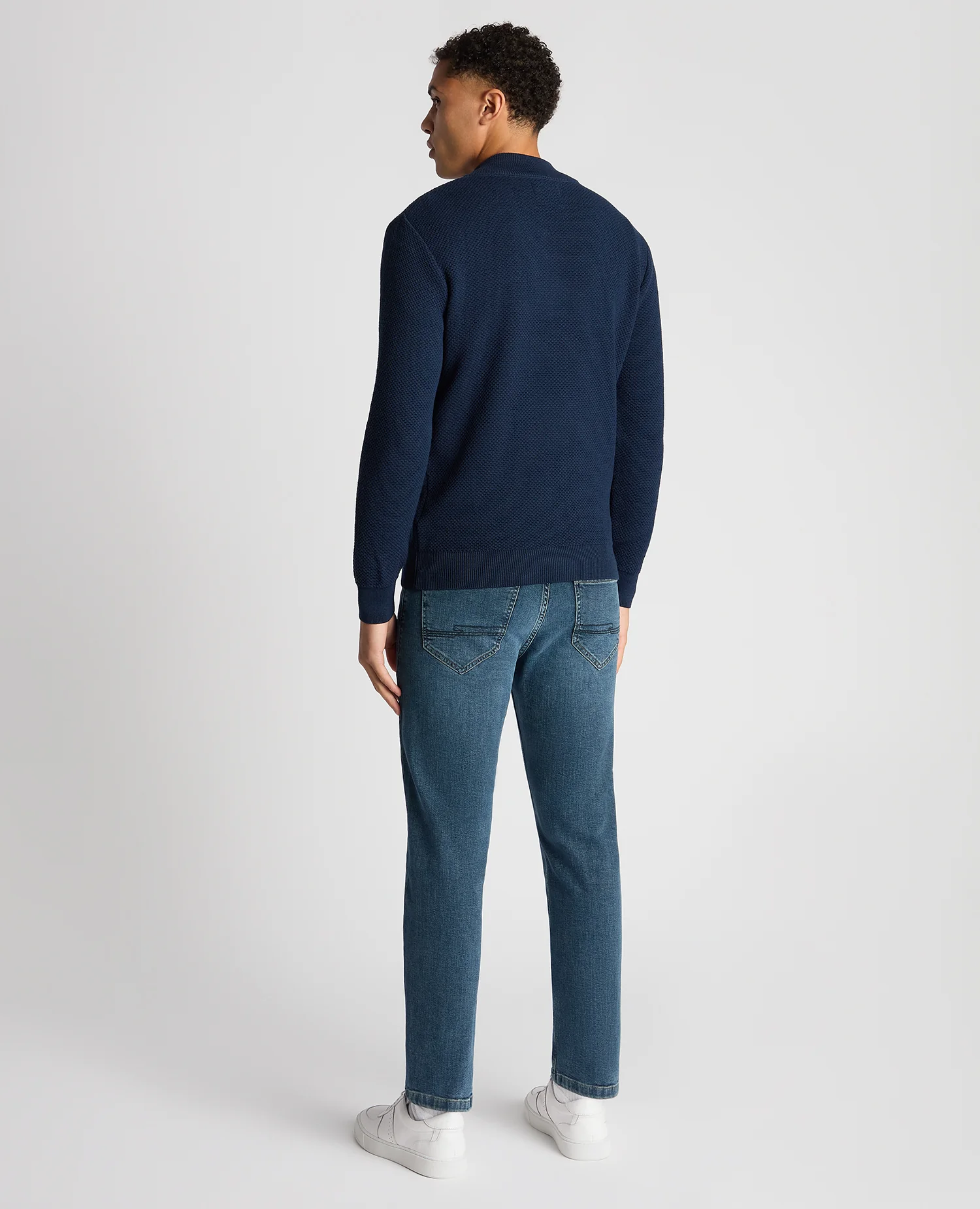 Tapered Fit Merino Half Zip Sweater - Image 3