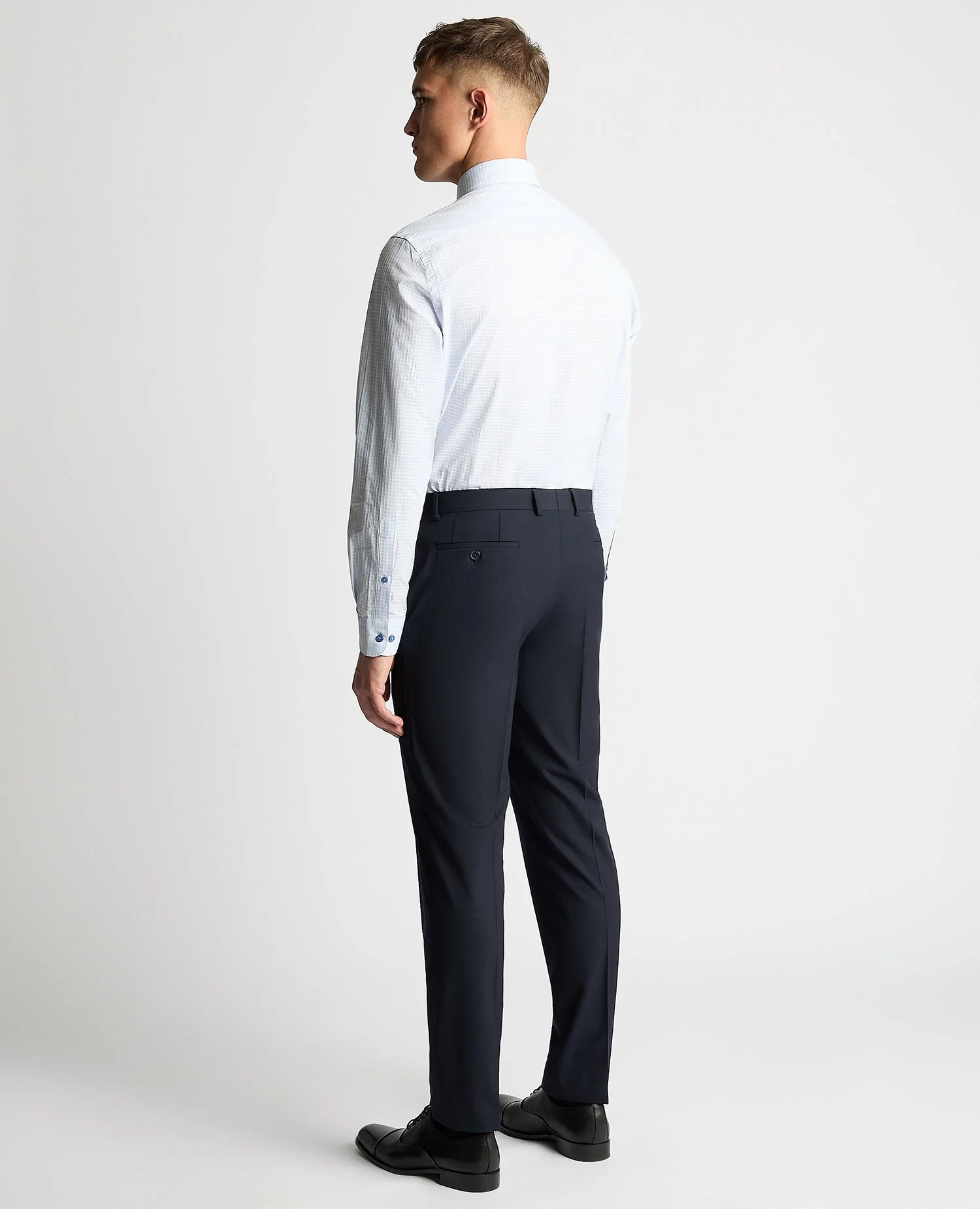Tapered Fit Jacquard Cotton Shirt - Image 3