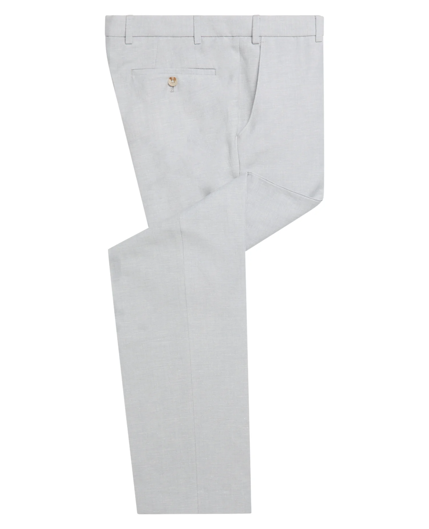 Tapered Fit Linen-Blend Formal Trousers - Image 6