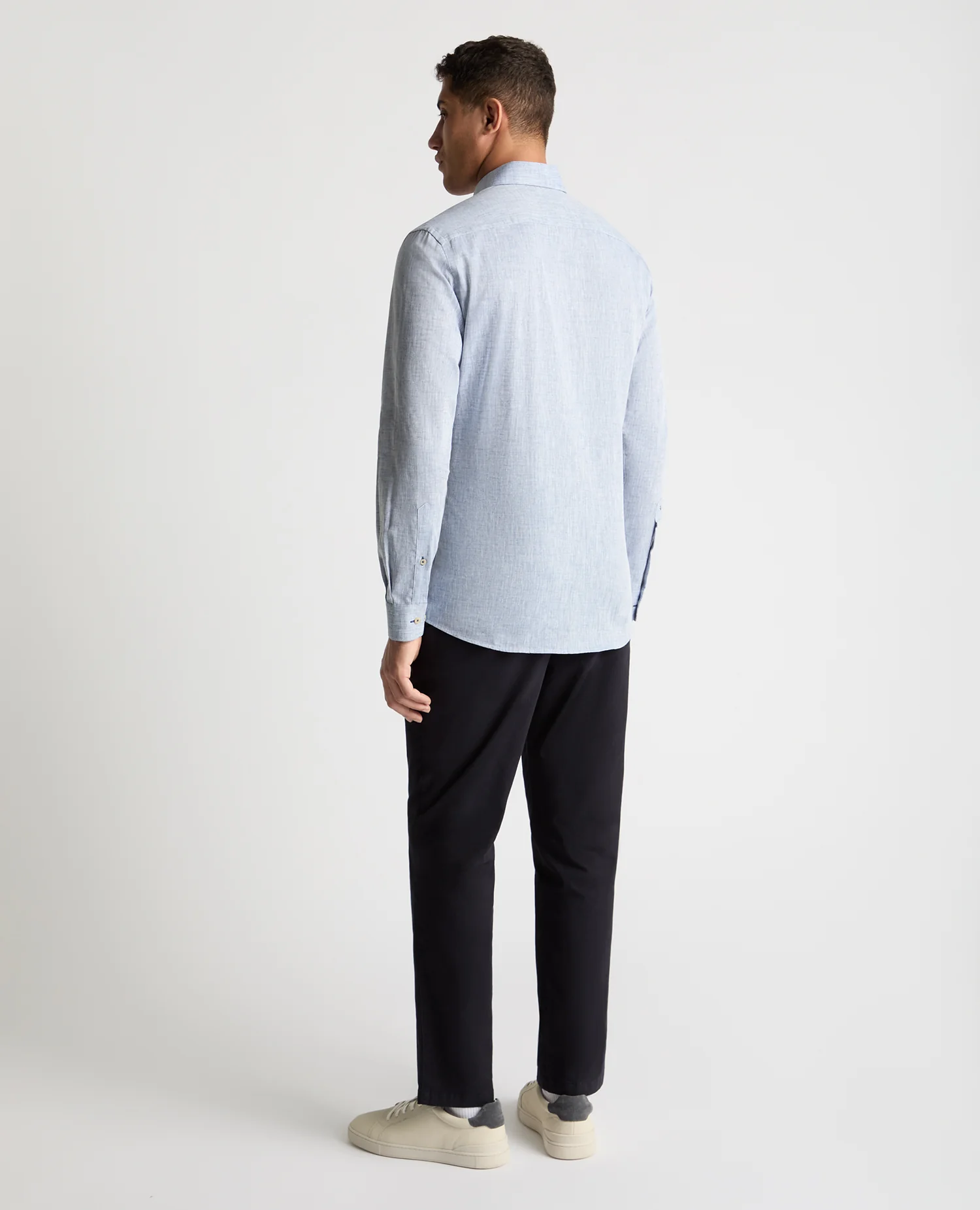 Tapered Fit Linen-Blend Shirt - Image 3