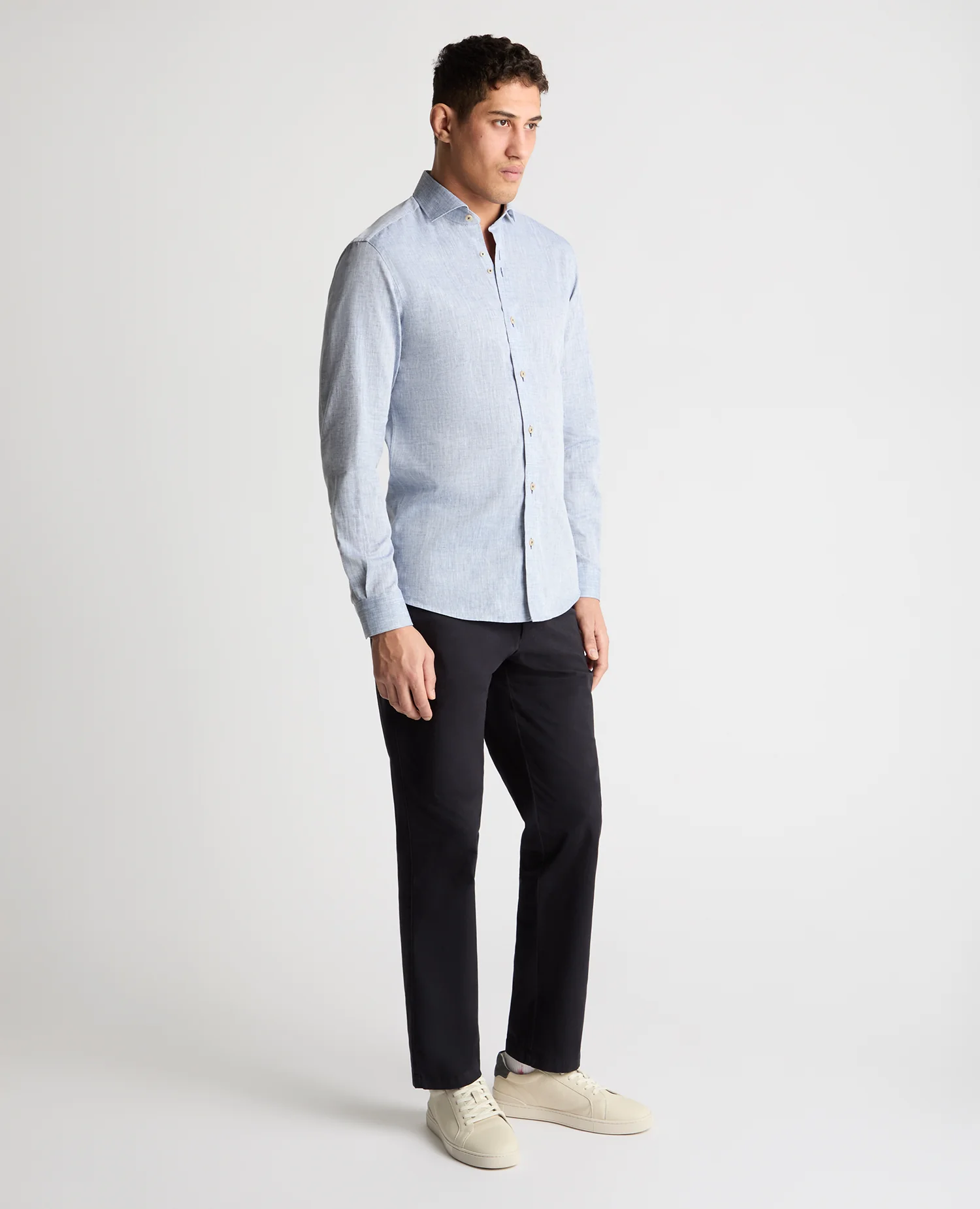 Tapered Fit Linen-Blend Shirt - Image 4