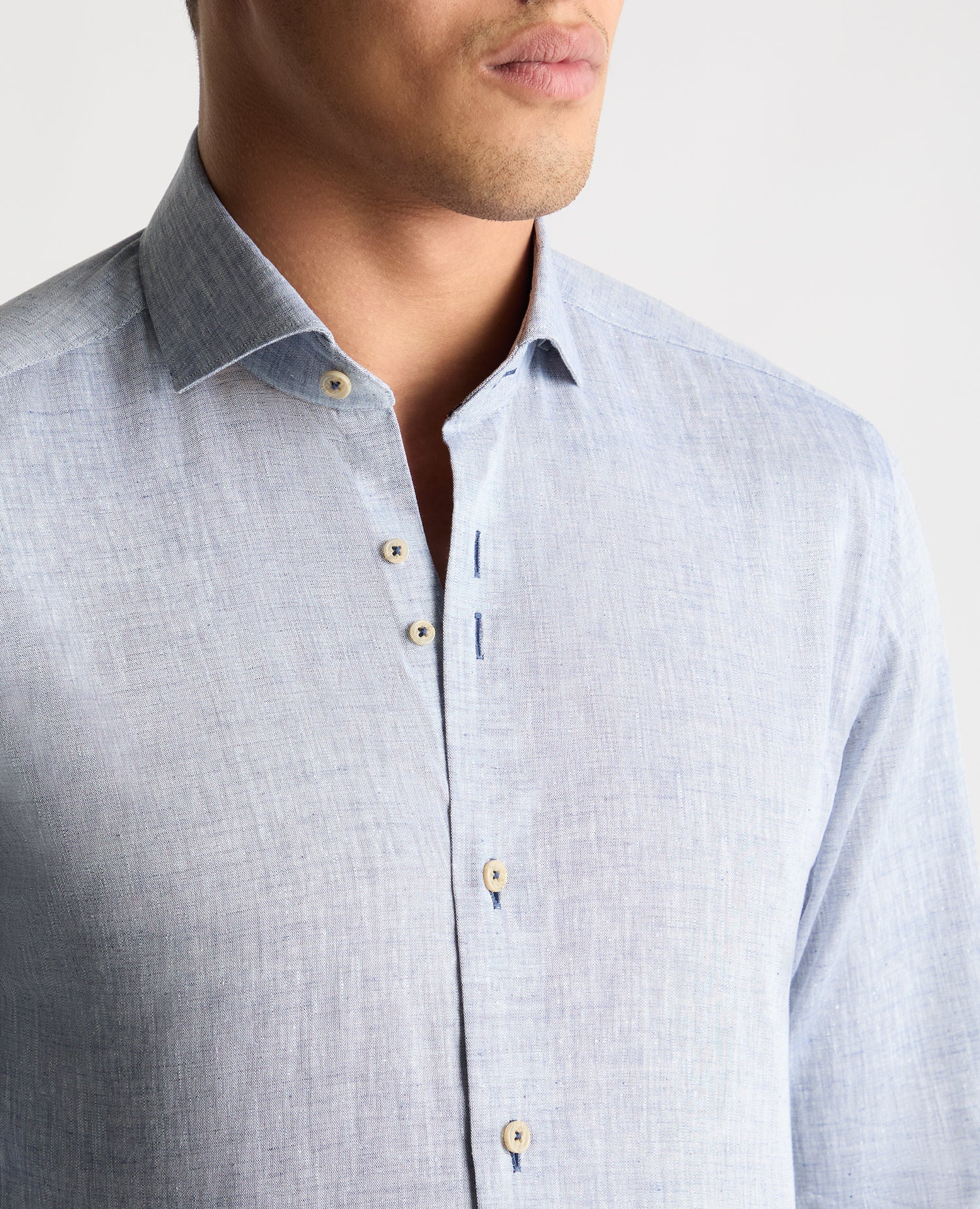 Tapered Fit Linen-Blend Shirt - Image 5