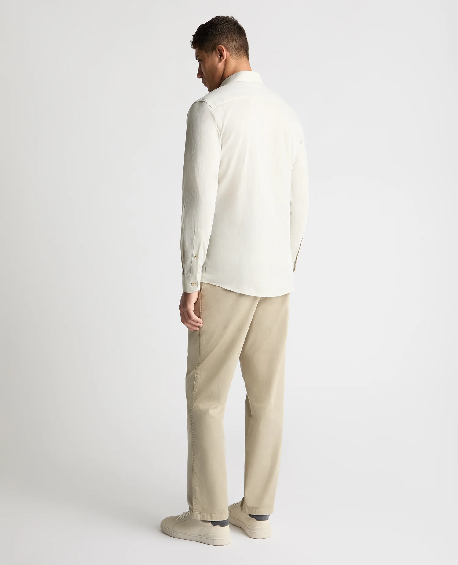 Tapered Fit Linen-Blend Shirt - Image 3