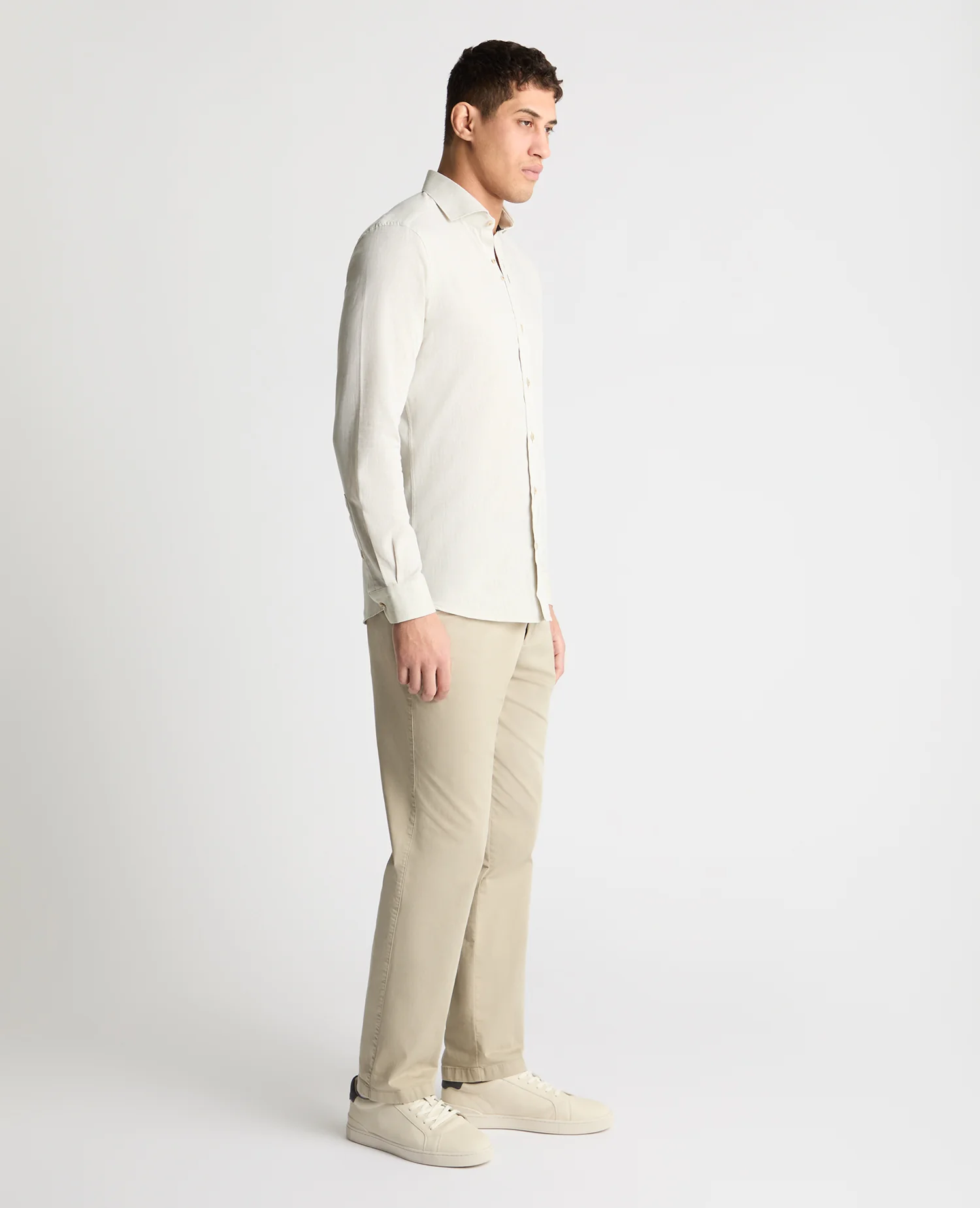 Tapered Fit Linen-Blend Shirt - Image 4