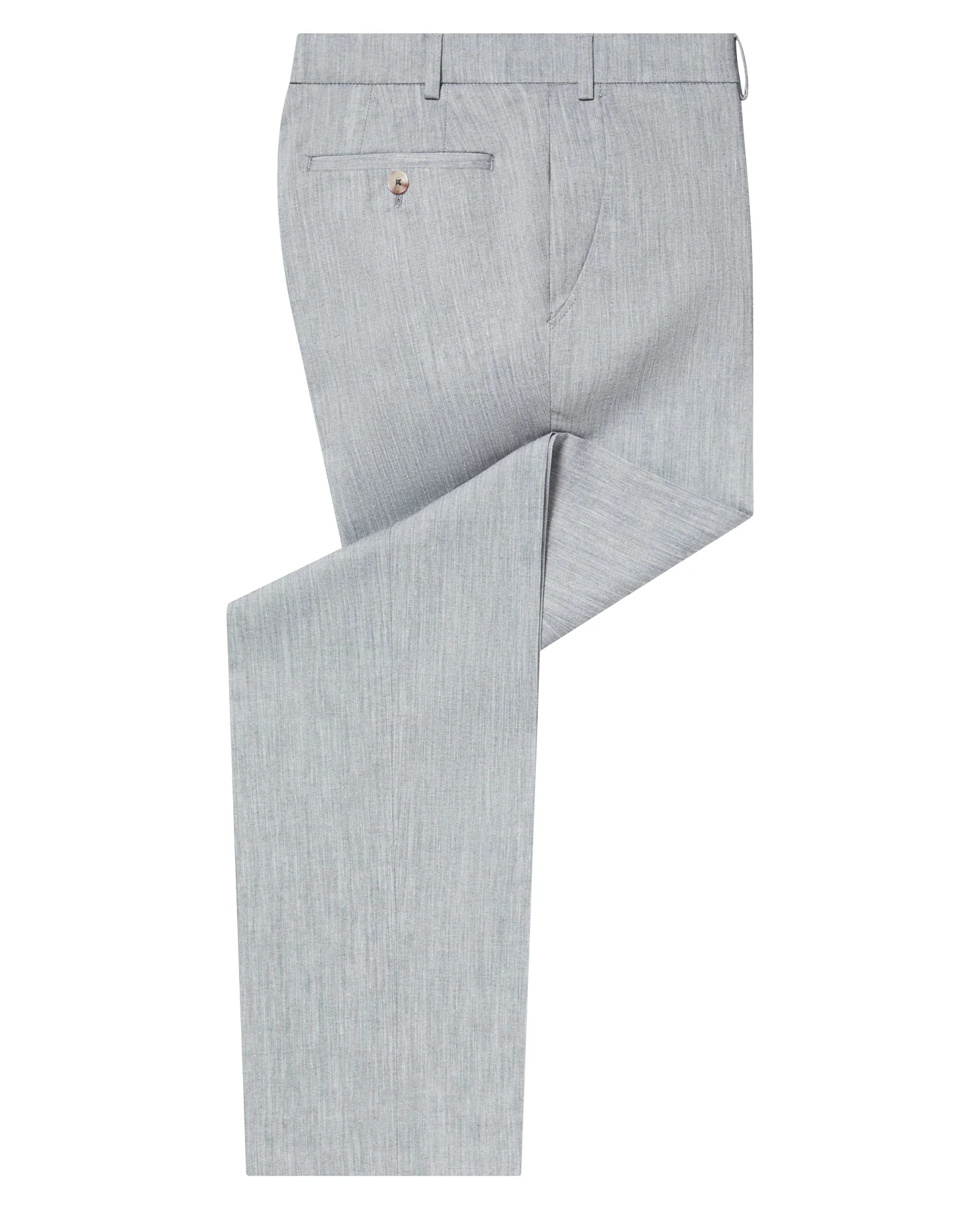 Tapered fit linen-blend stretch formal trousers - Image 6