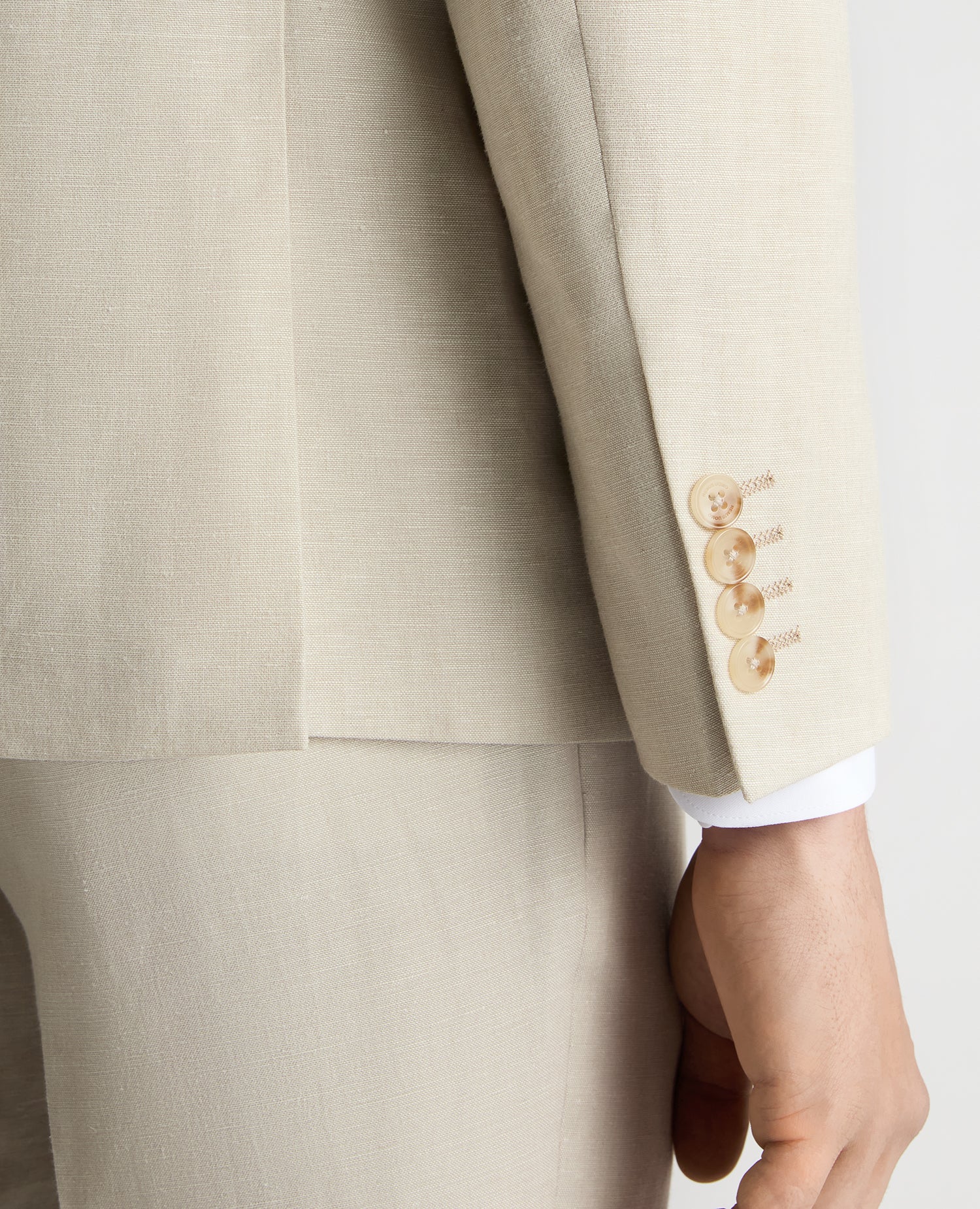 Tapered Fit Linen-Blend Suit - Image 5