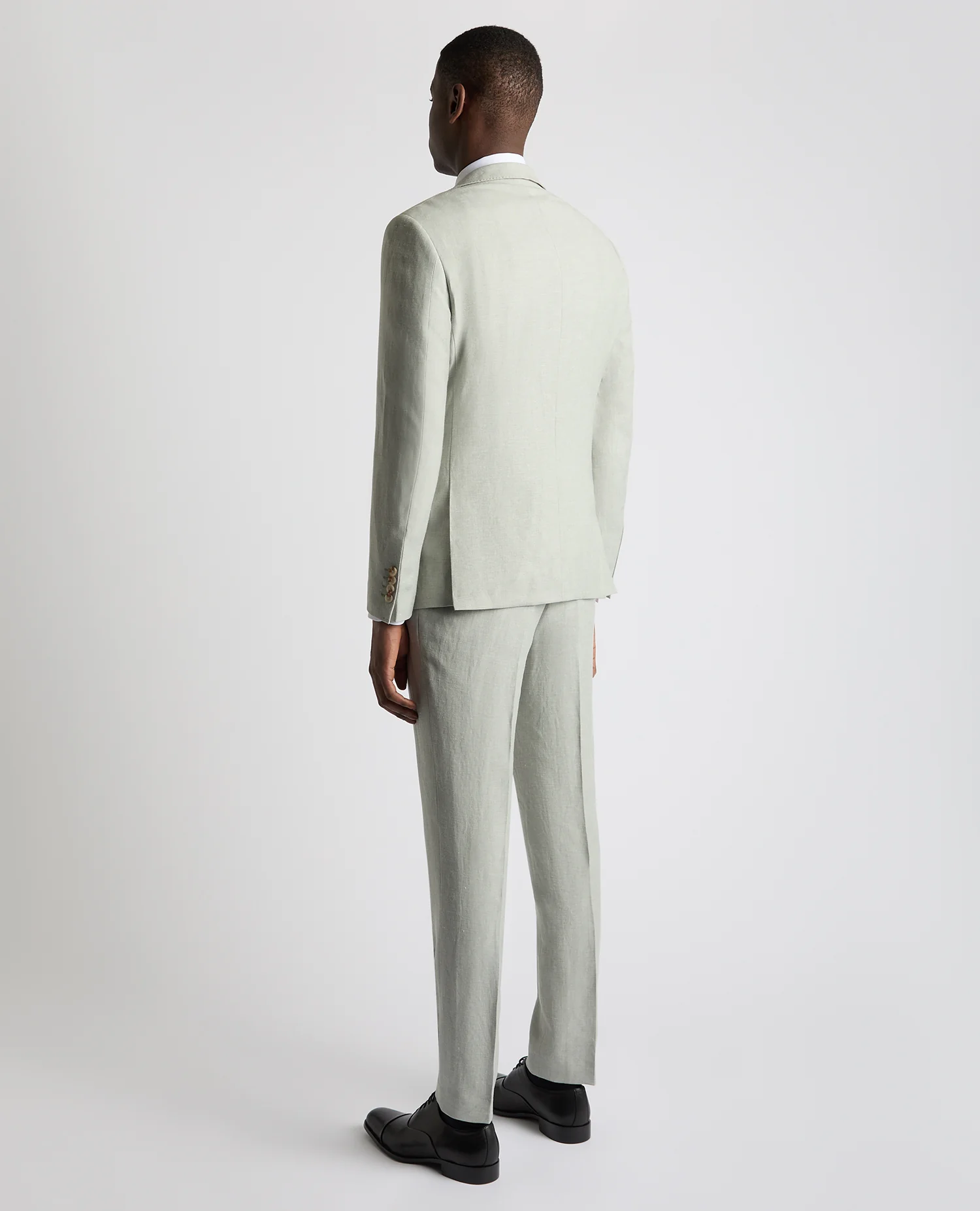 Tapered Fit Linen-Blend Suit - Image 3