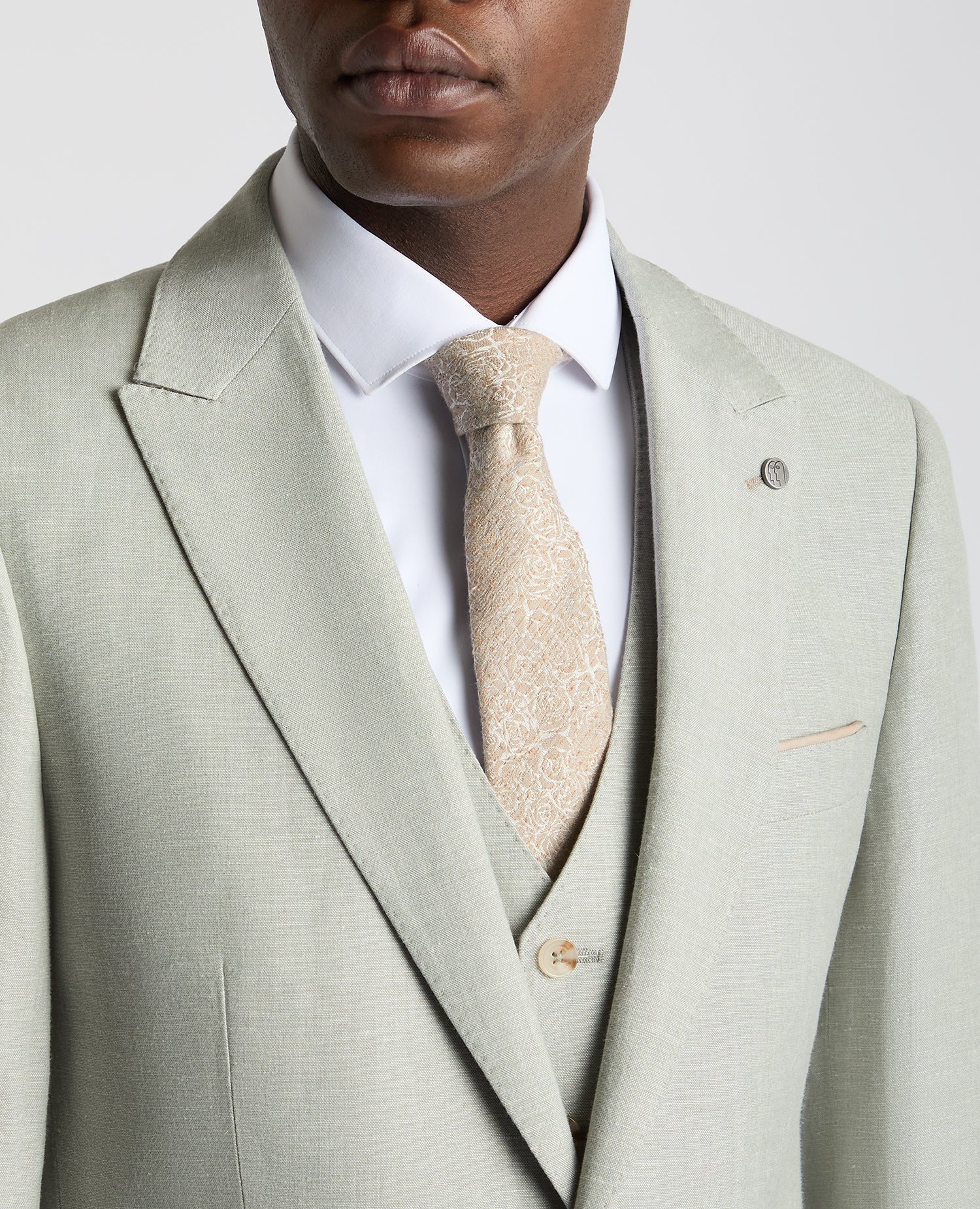 Tapered Fit Linen-Blend Suit - Image 4