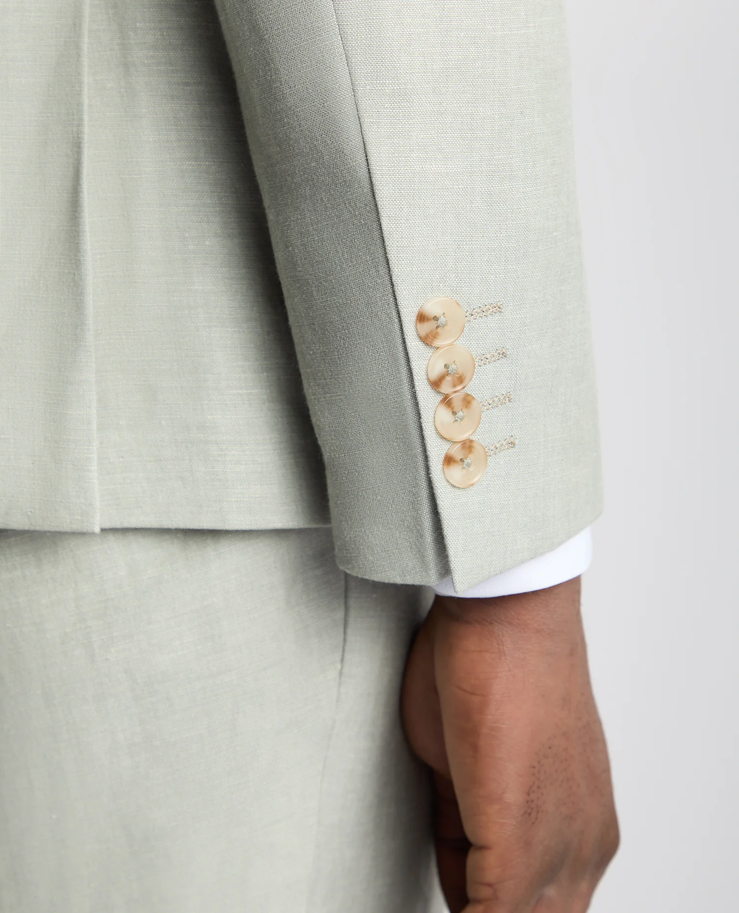 Tapered Fit Linen-Blend Suit - Image 5