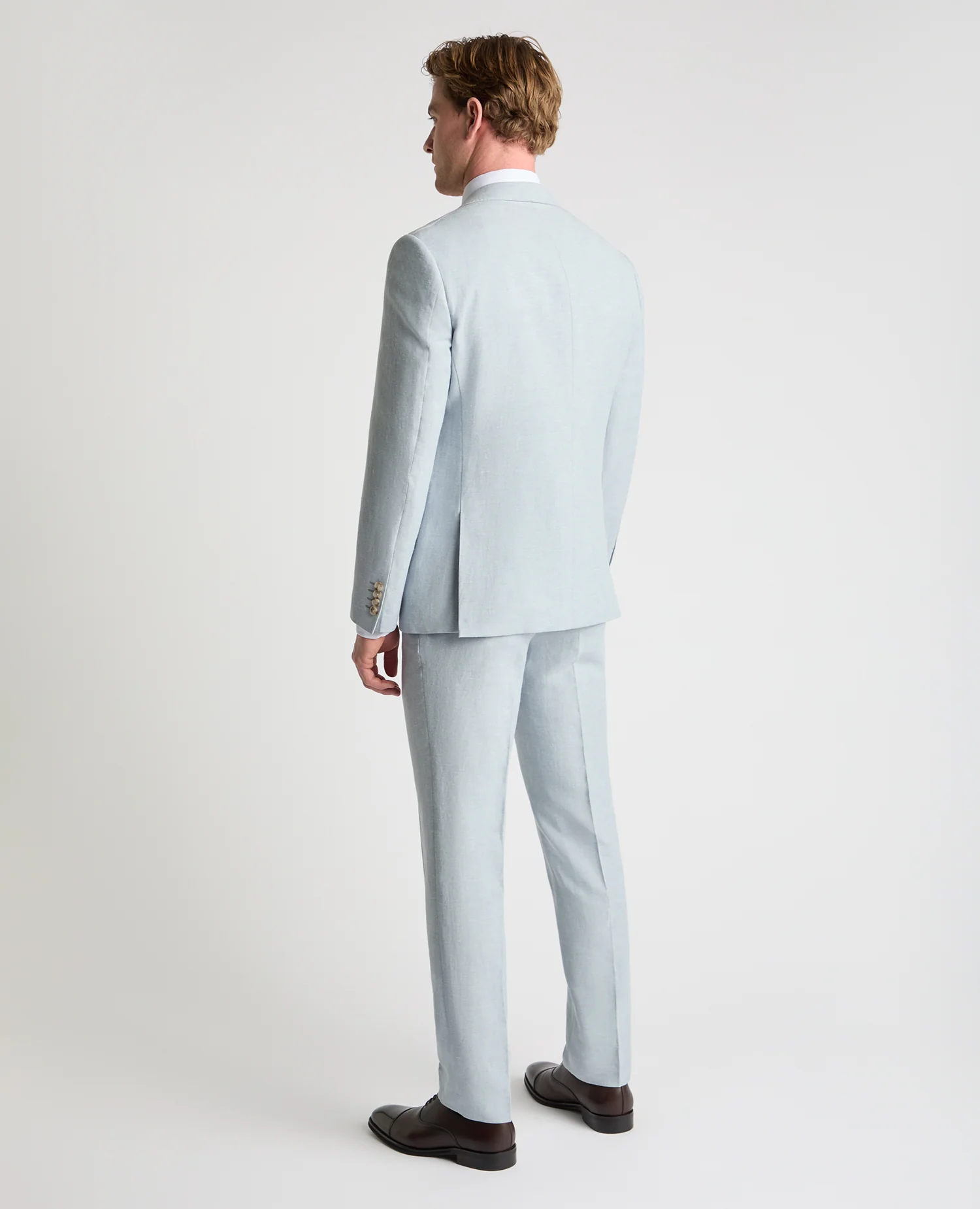 Tapered Fit Linen-Blend Suit Jacket - Image 3