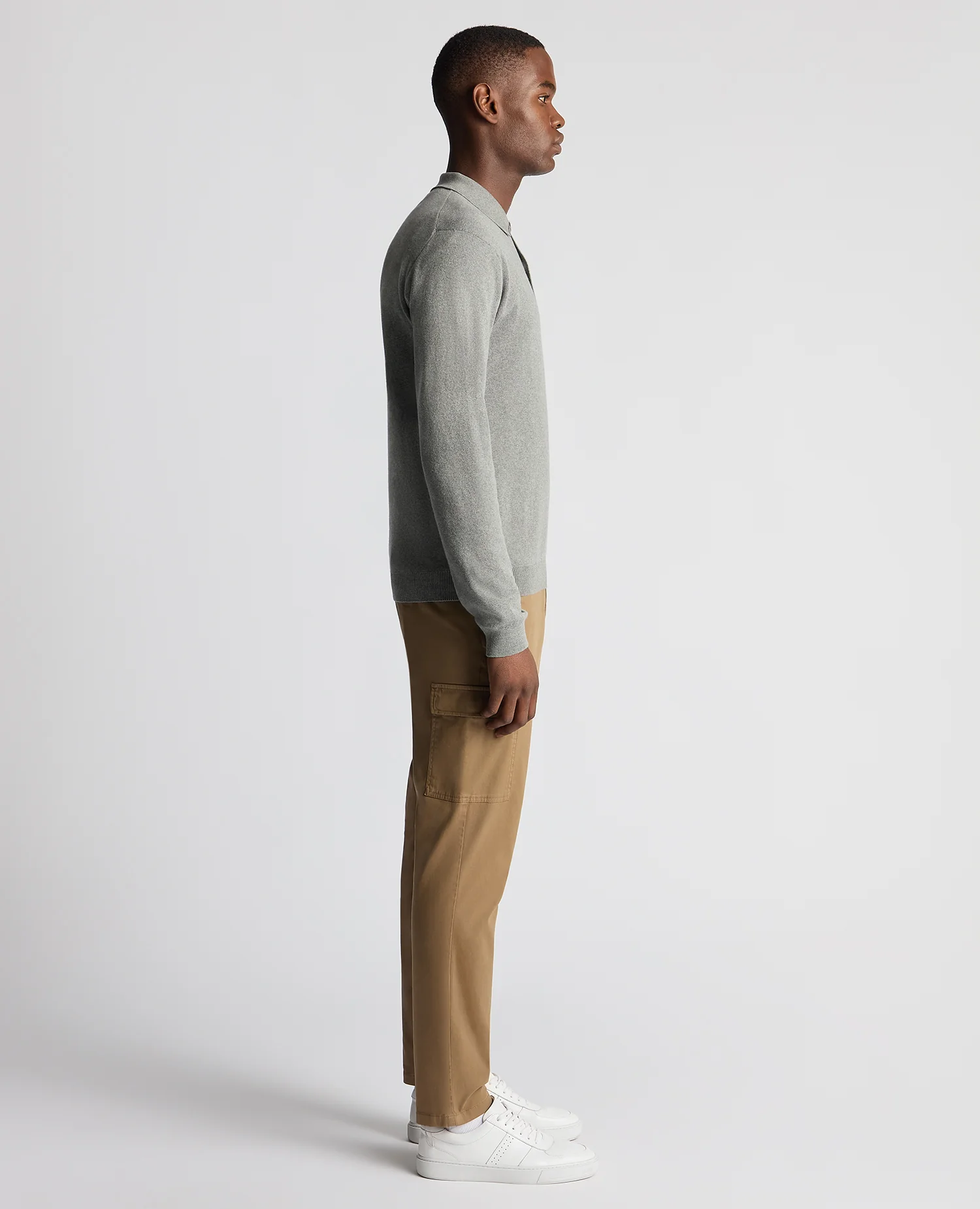 Relaxed Fit Cotton Knitted Polo - Image 4