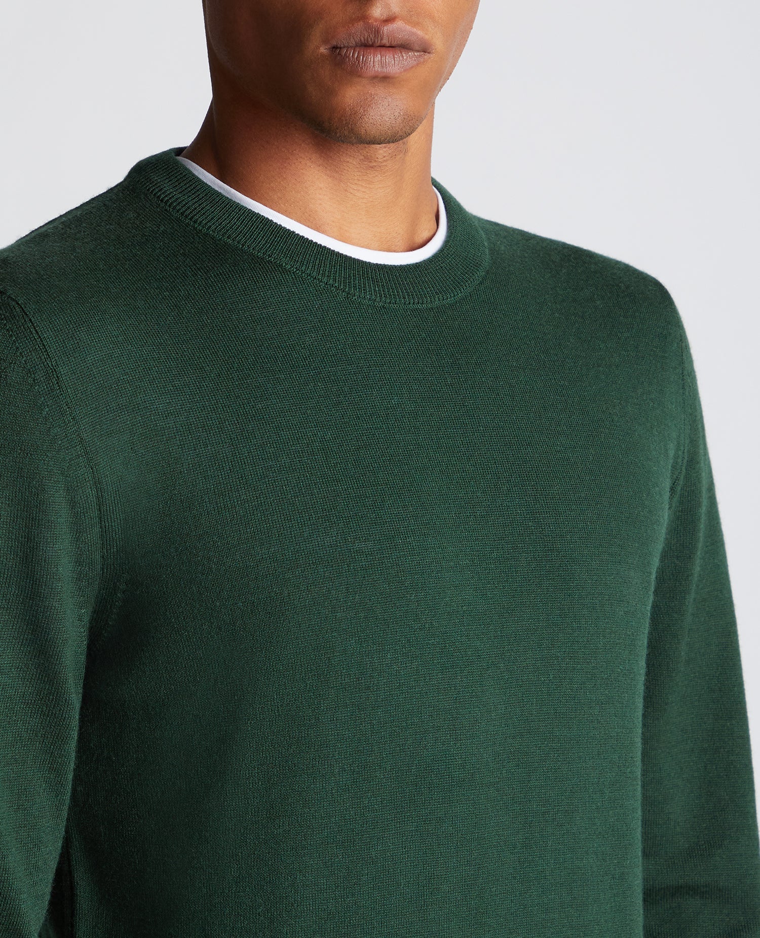 Tapered Fit Merino Wool-Blend Crew Neck Sweater - Image 5